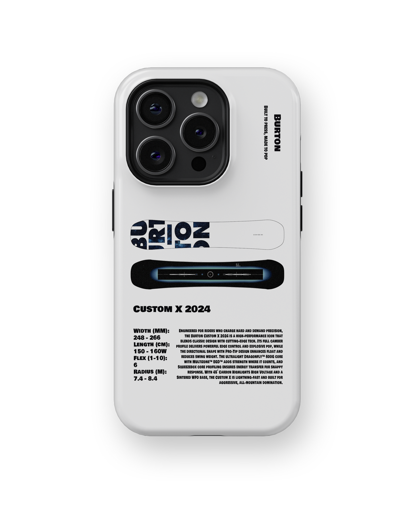 Burton Custom X 2024 Snowboard Phone Case