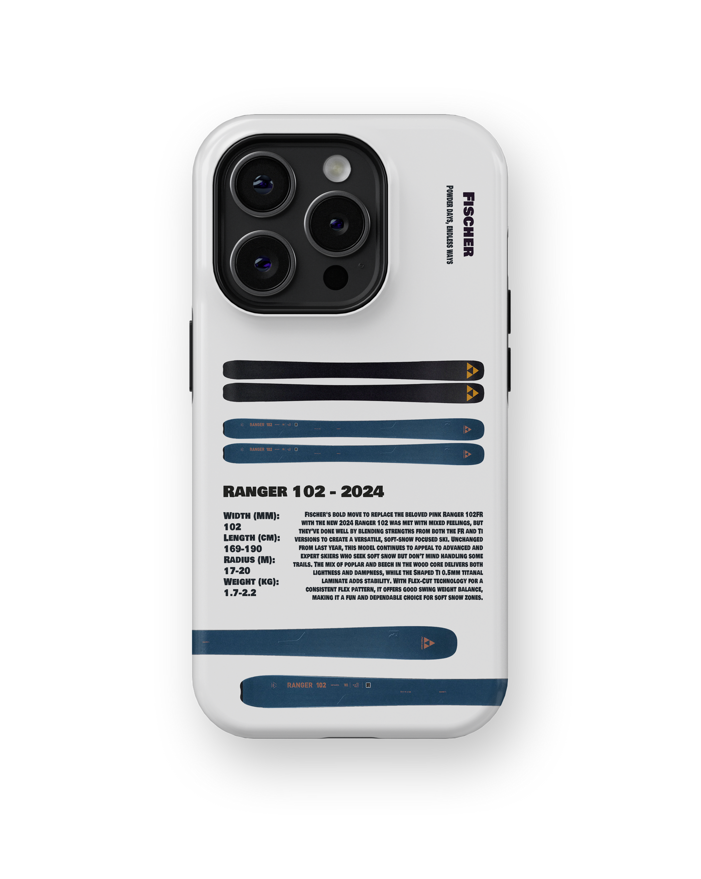 Fischer Ranger 102 - 2024 Ski Phone Case