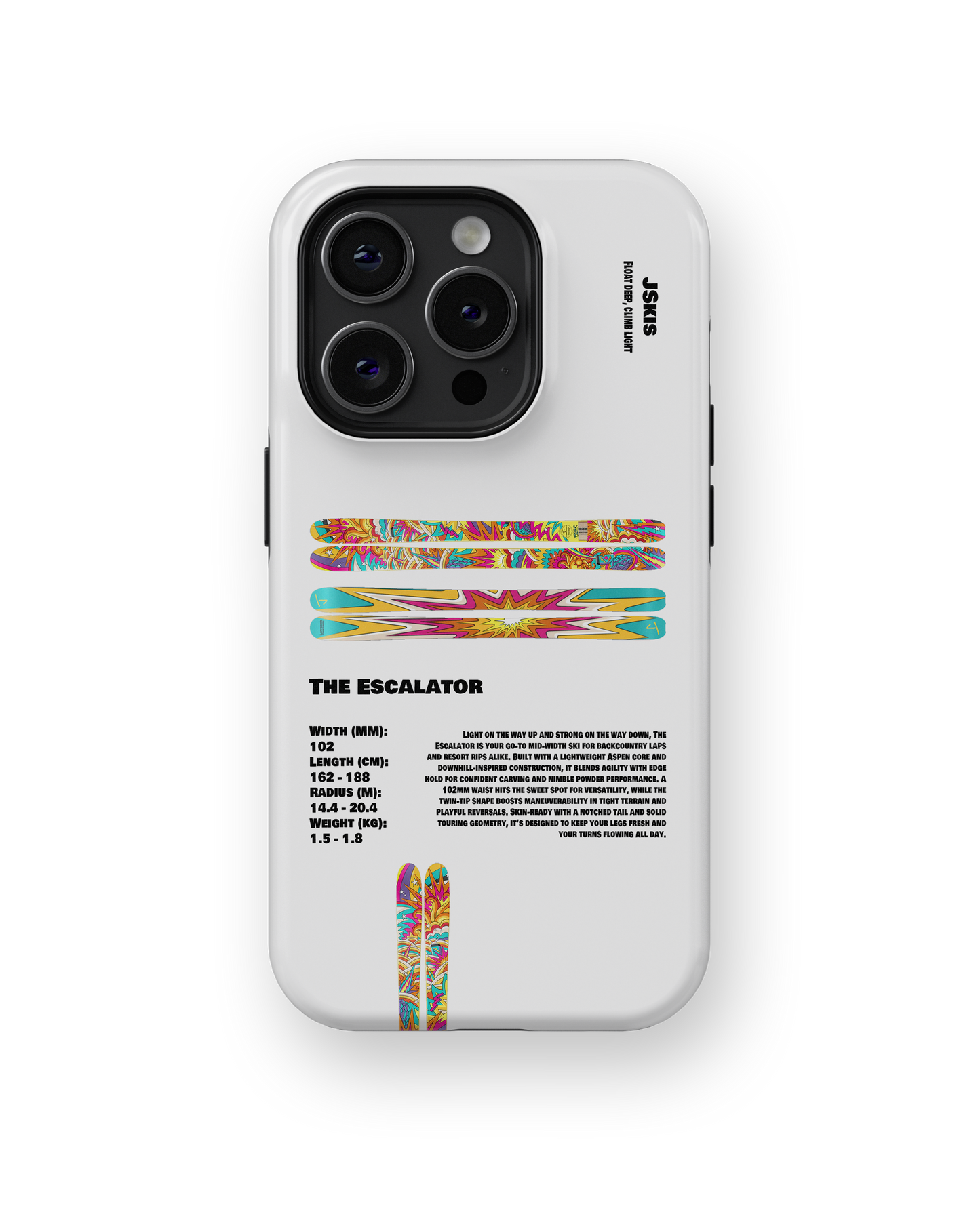 J Skis The Escalator Ski Phone Case