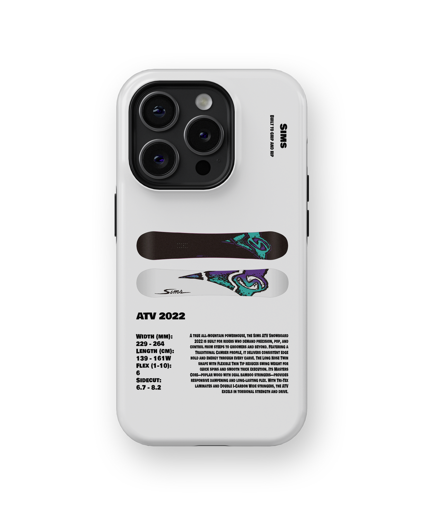 Sims ATV 2022 Snowboard Phone Case