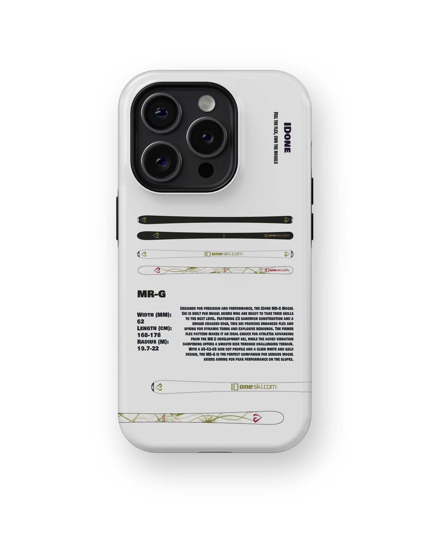 IDone MR-G White & Gold Ski Phone Case