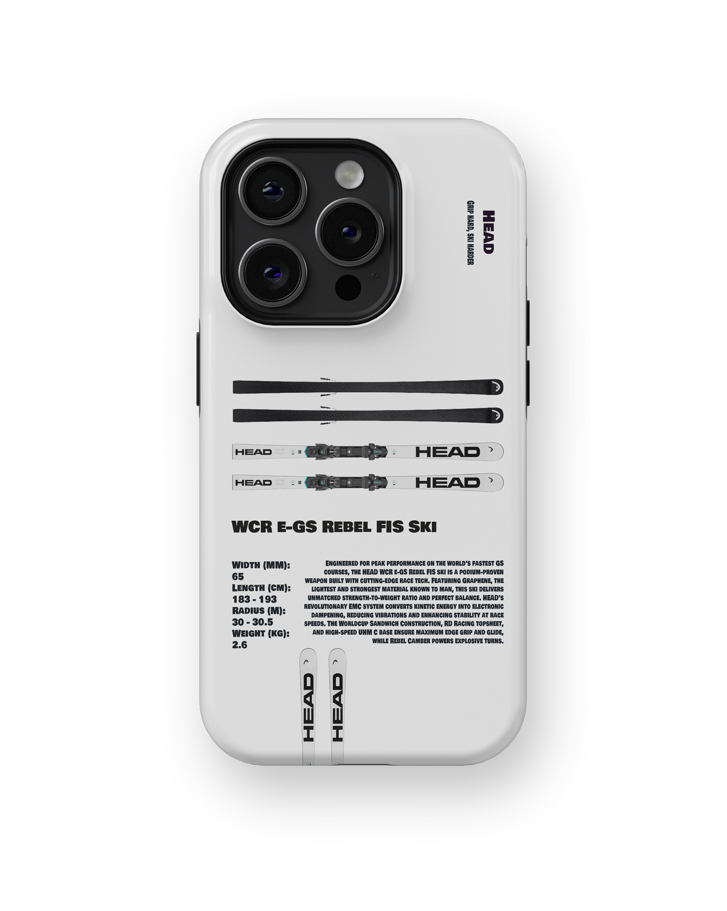 Head WCR e-GS Rebel FIS Ski Phone Case