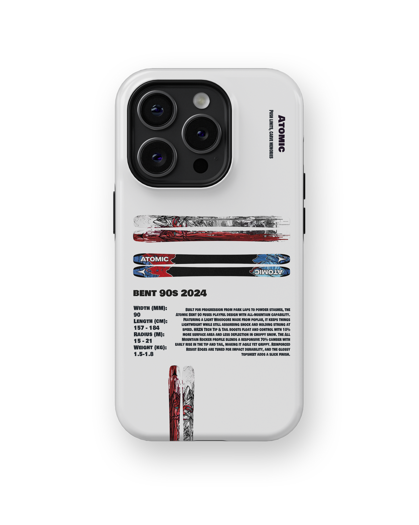 Atomic Bent 90s 2024 Ski Phone Case