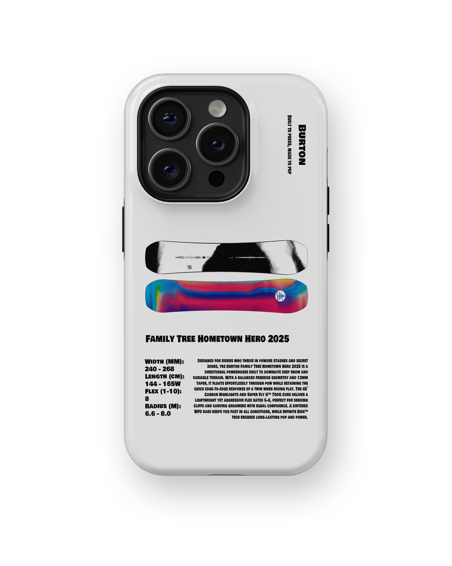 Burton Family Tree Hometown Hero 2025 Snowboard Phone Case