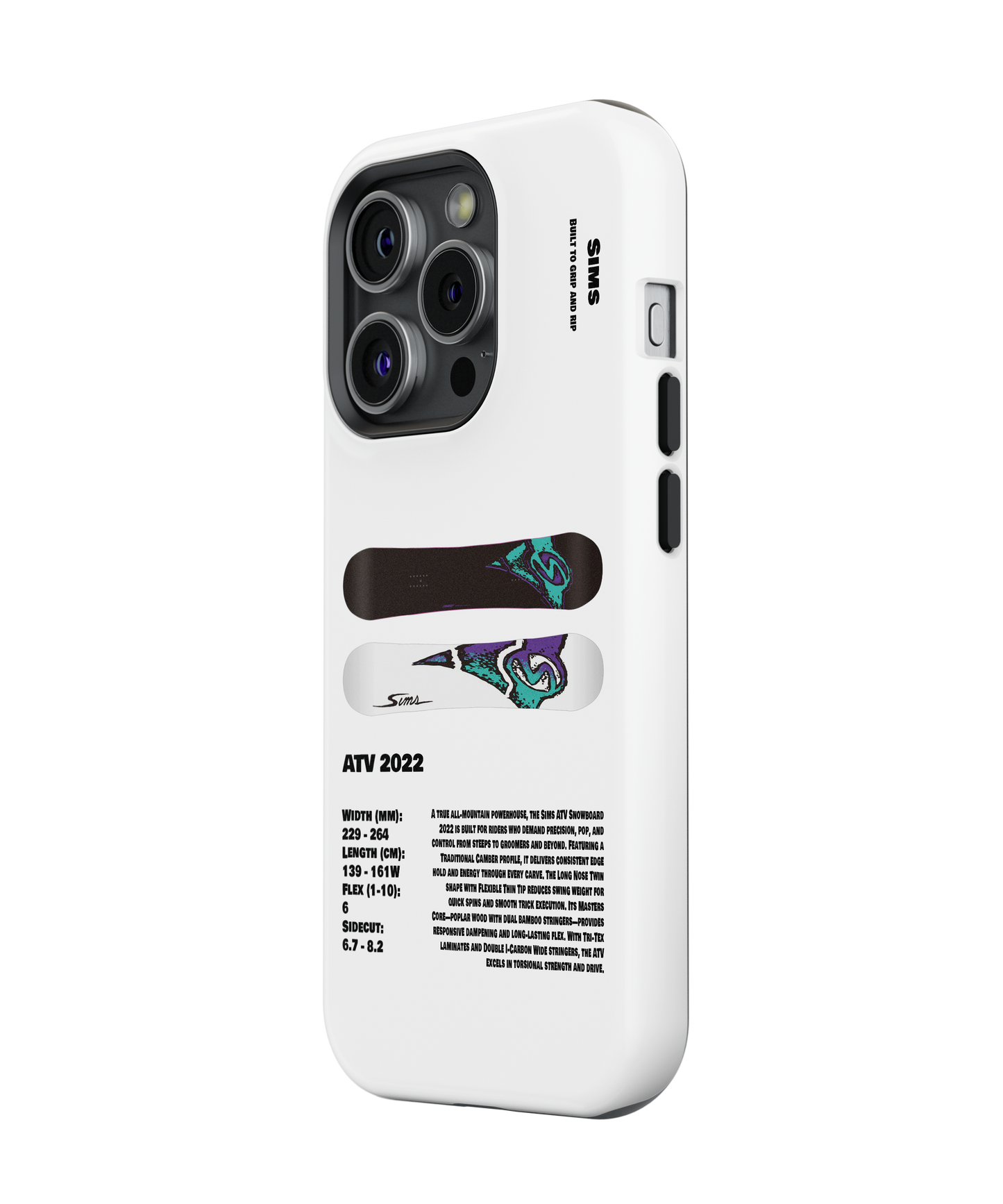 Sims ATV 2022 Snowboard Phone Case
