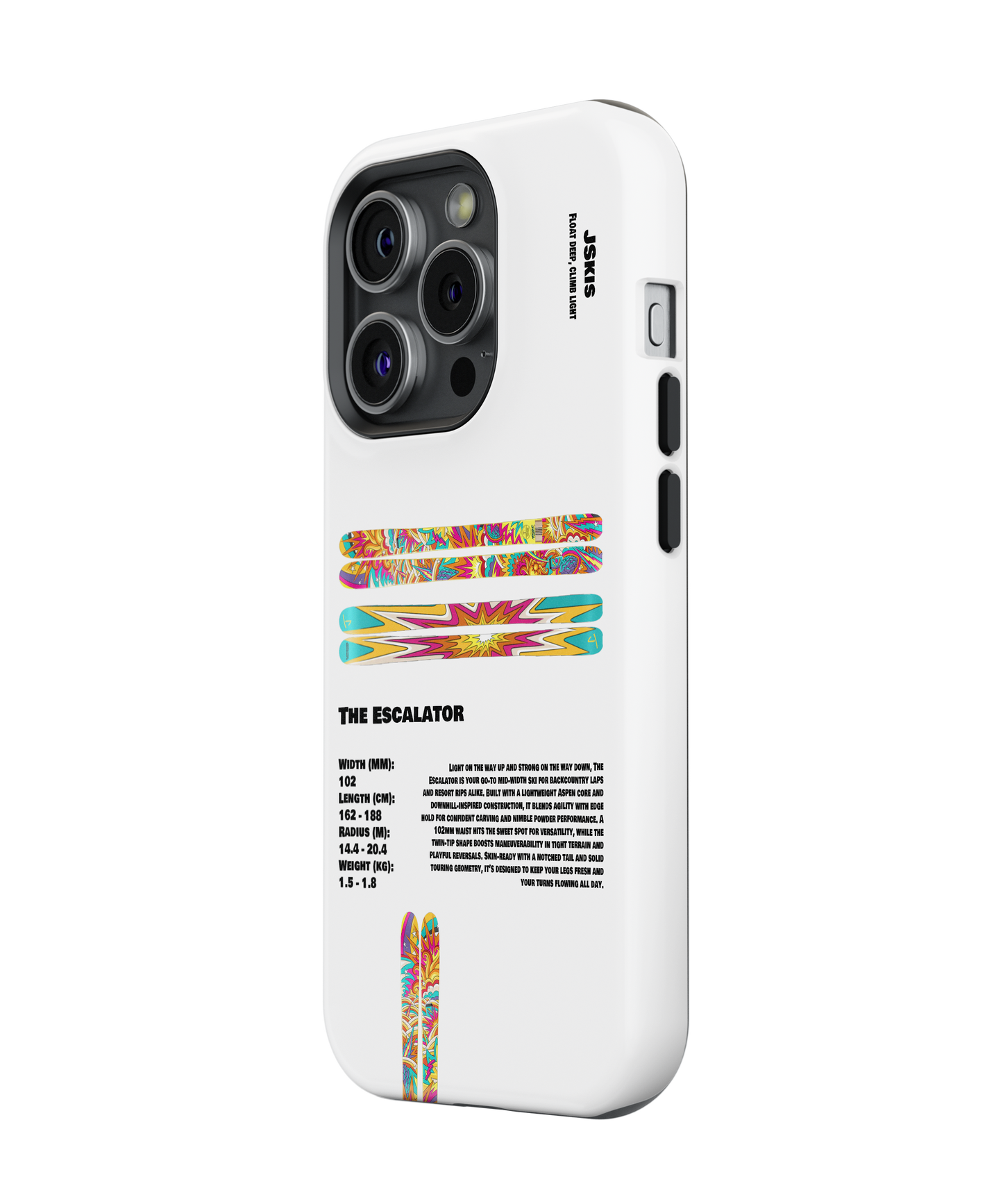 J Skis The Escalator Ski Phone Case