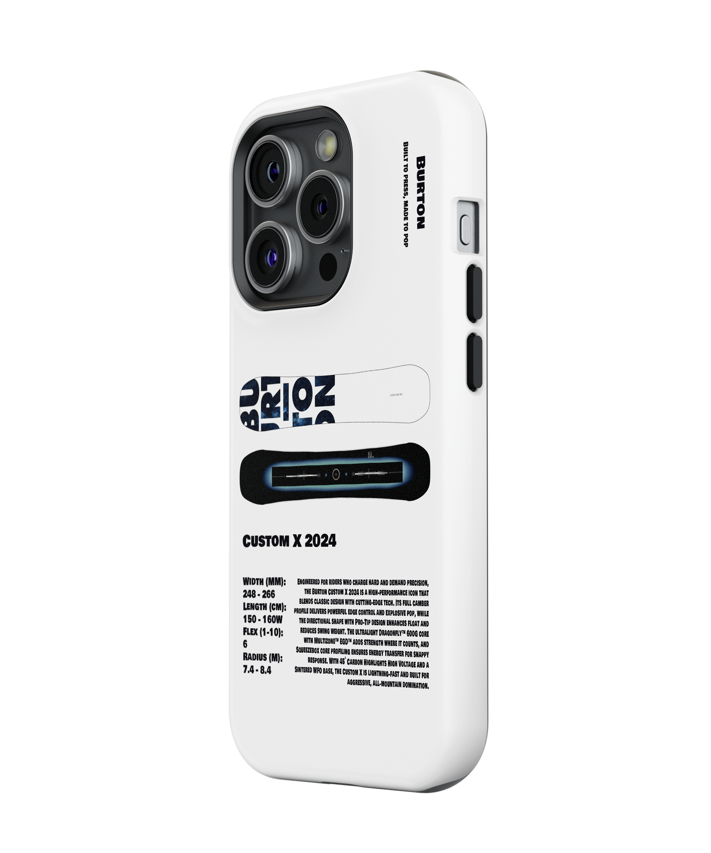 Burton Custom X 2024 Snowboard Phone Case