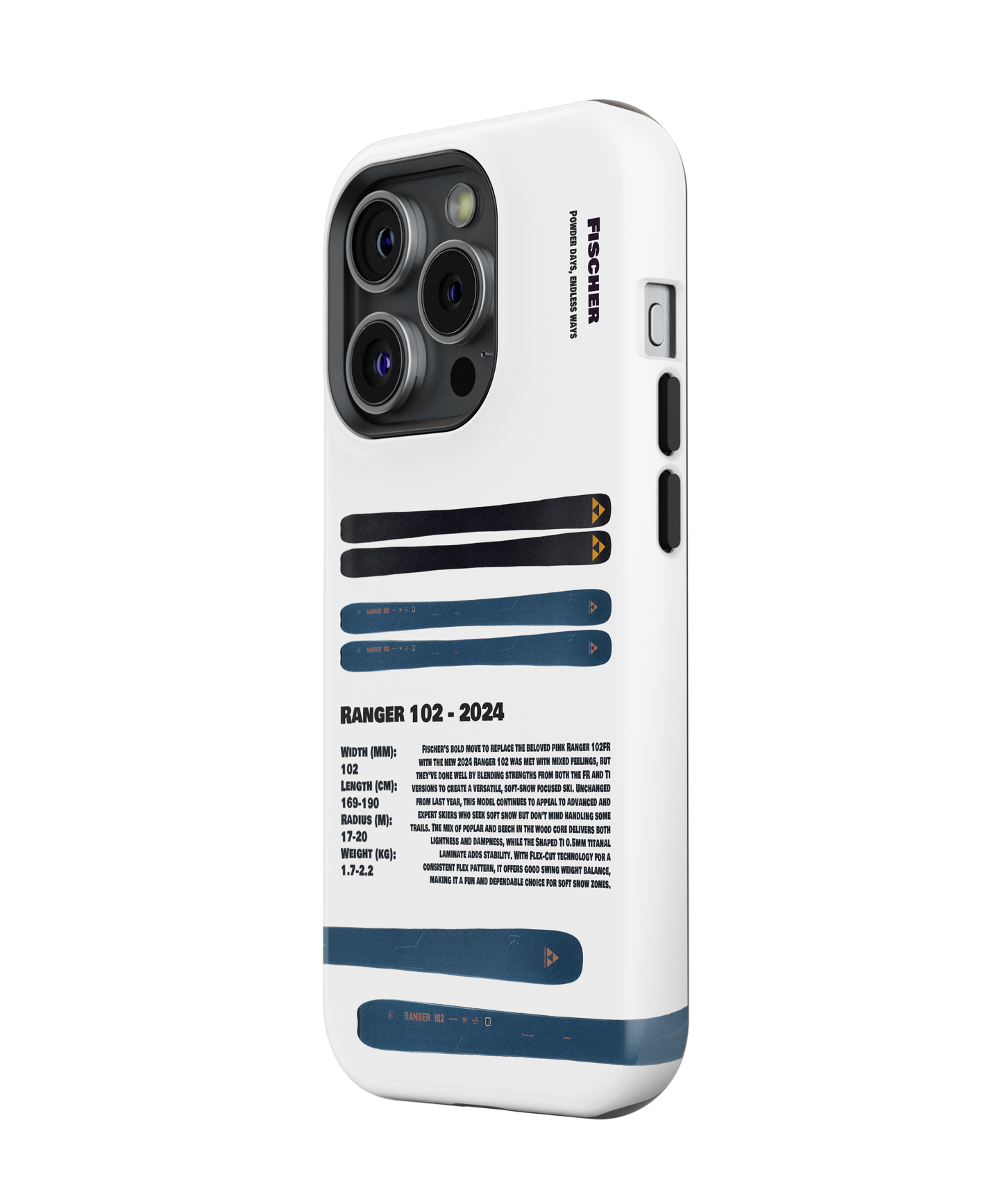 Fischer Ranger 102 - 2024 Ski Phone Case