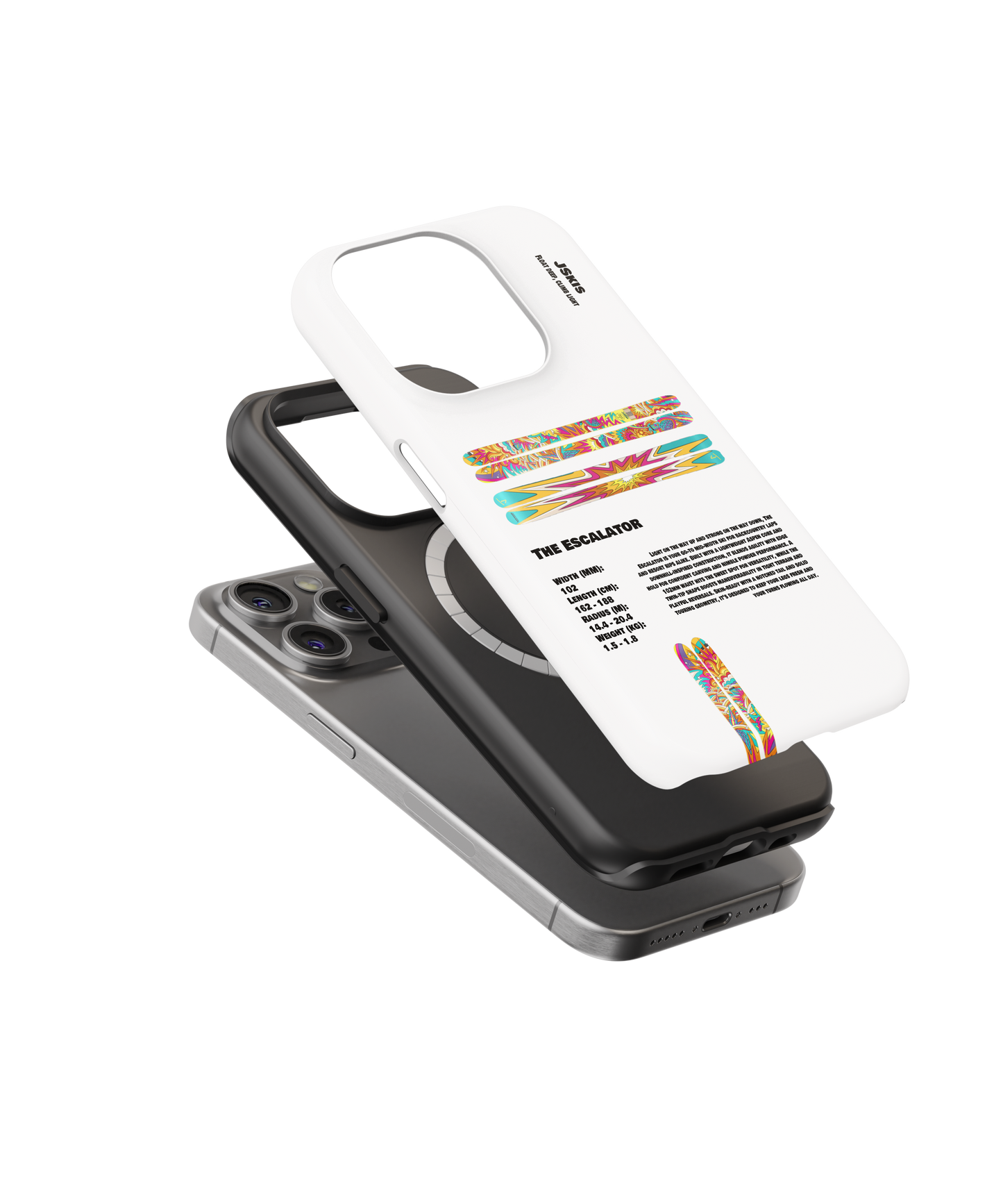 J Skis The Escalator Ski Phone Case