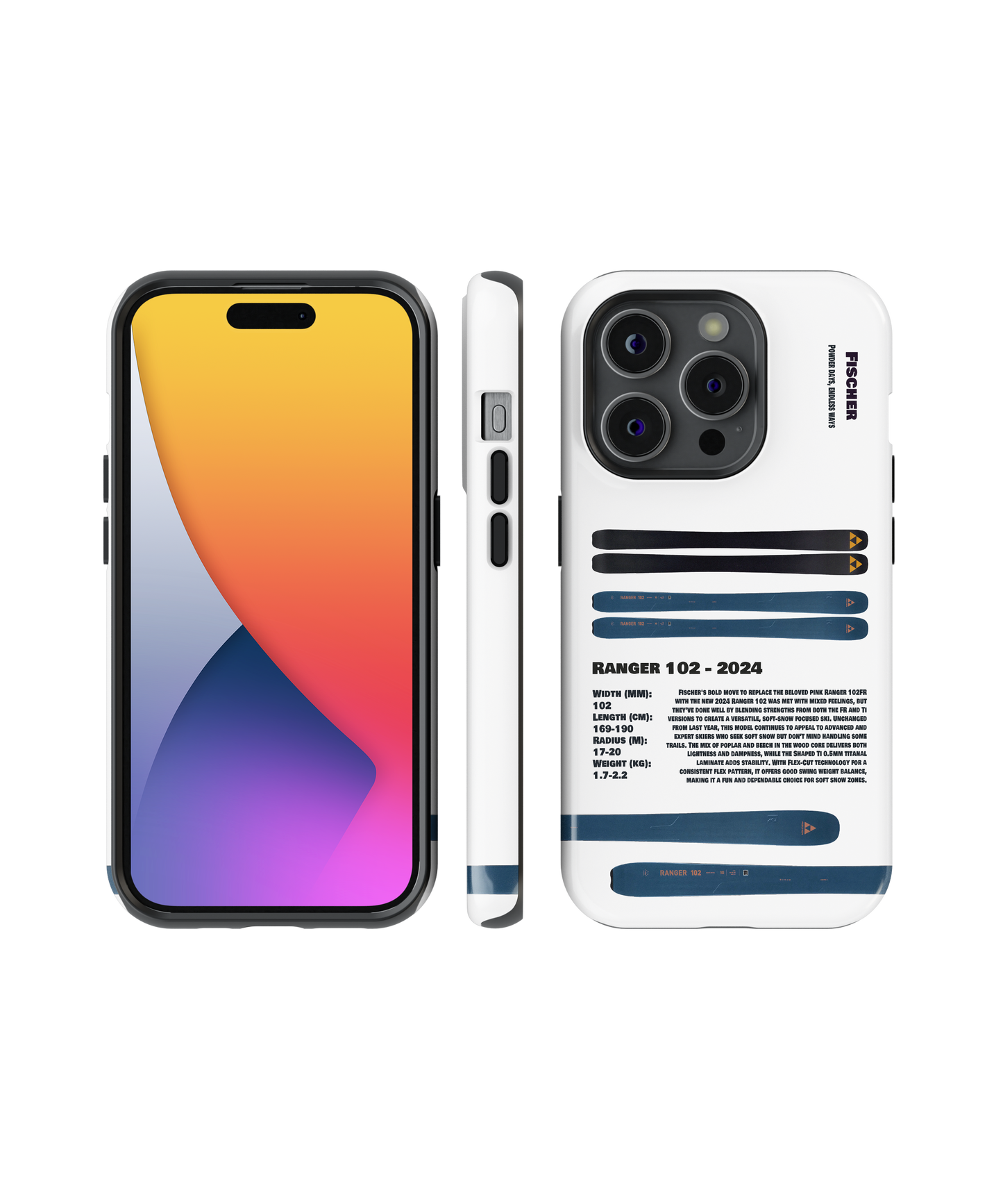 Fischer Ranger 102 - 2024 Ski Phone Case