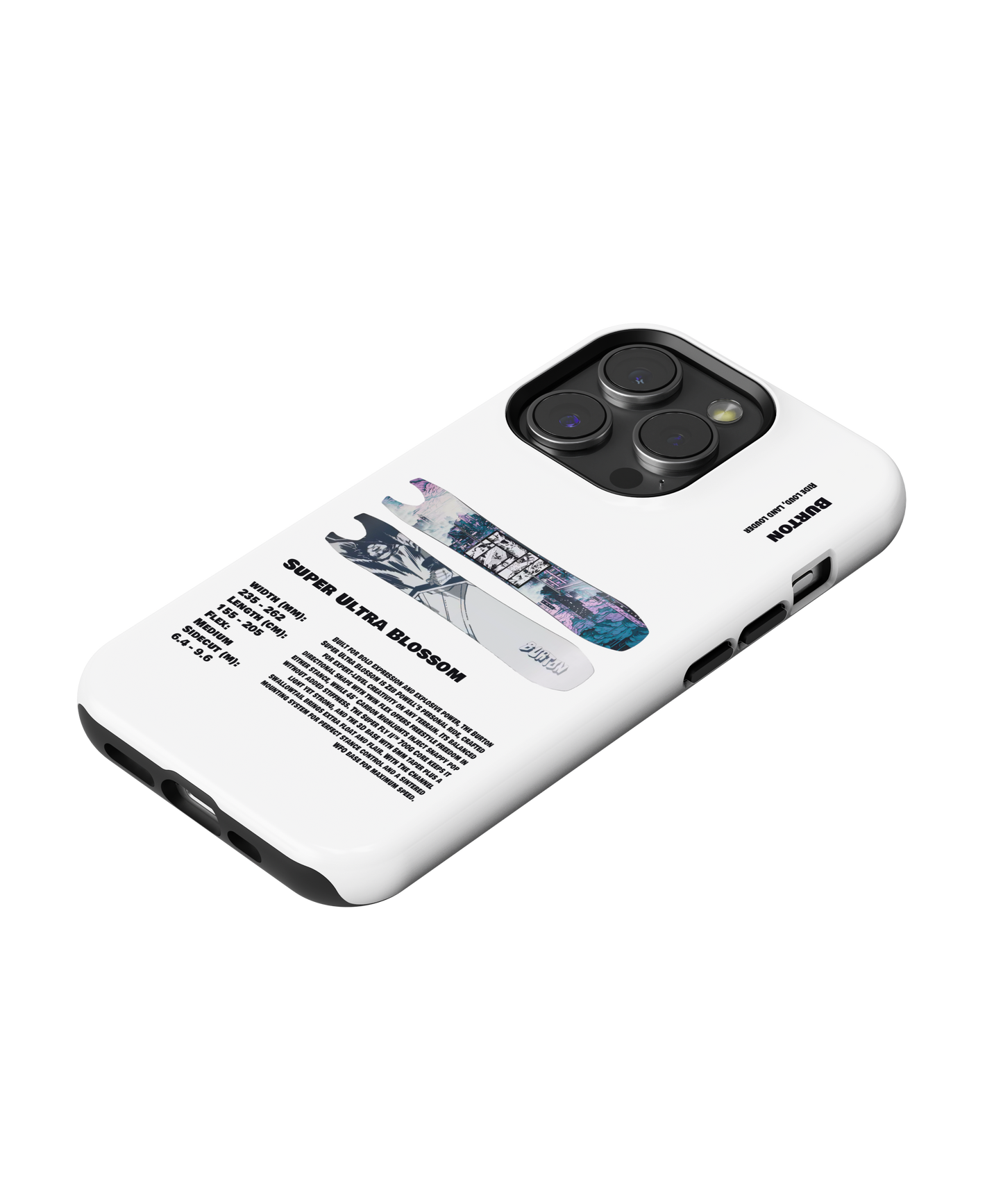 Burton Super Ultra Blossom Camber Snowboard Phone Case