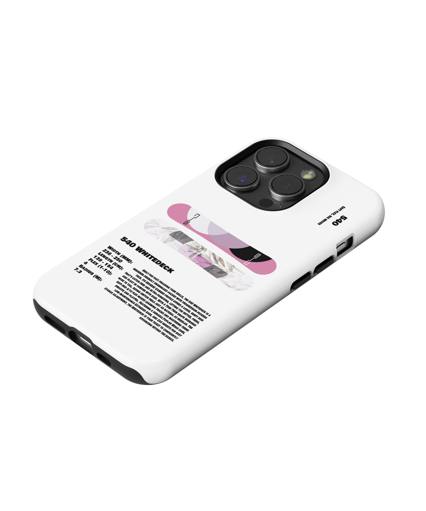 540 Whitedeck Snowboard Phone Case