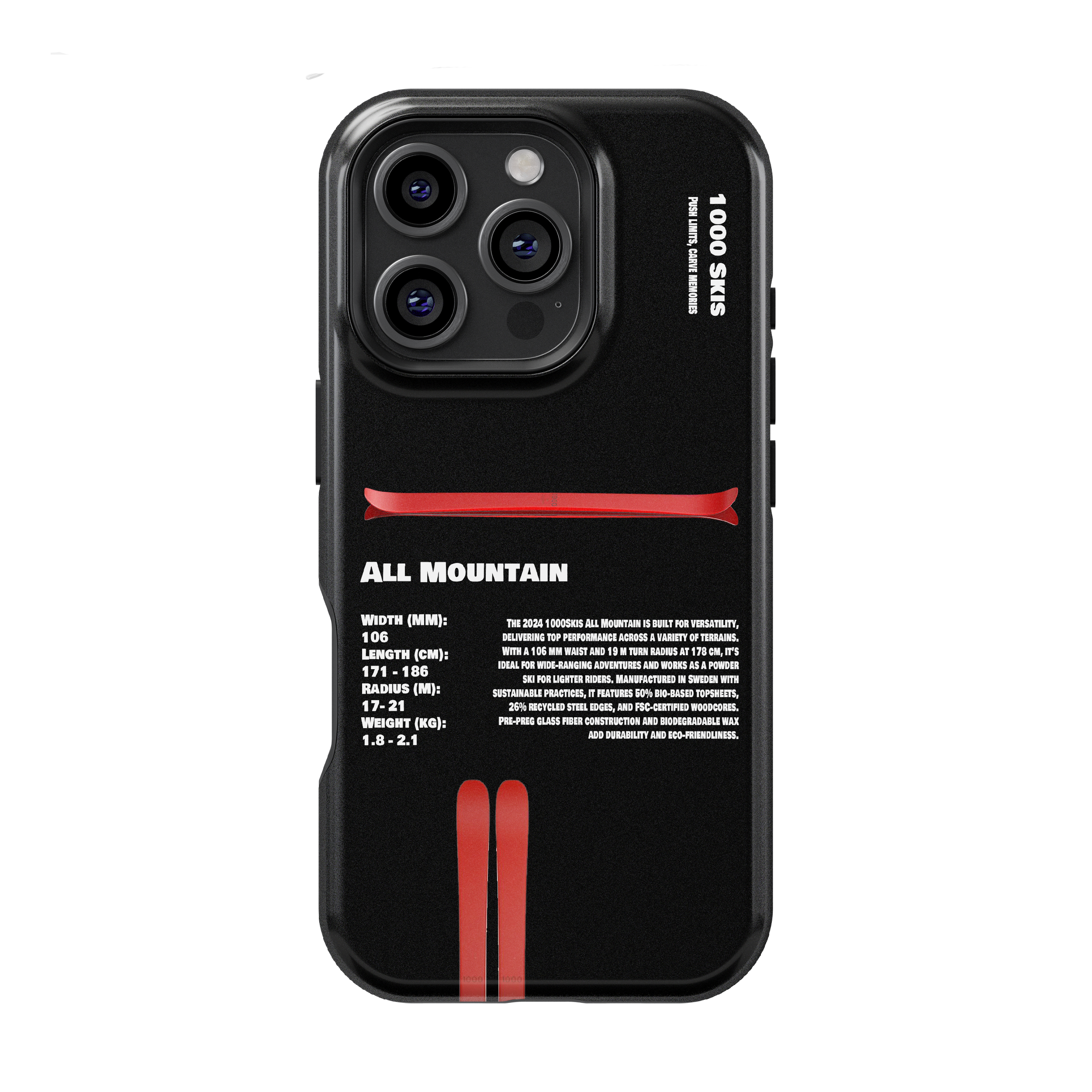 1000 Skis All Mountain 2024 Ski Phone Case 1000 Skis All Mountain 2024 Ski Phone Case