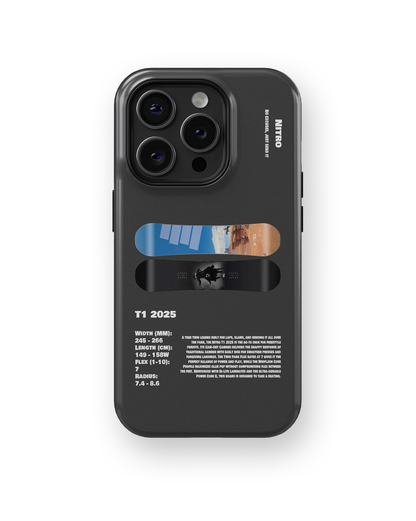 Nitro T1 2025 Snowboard Phone Case