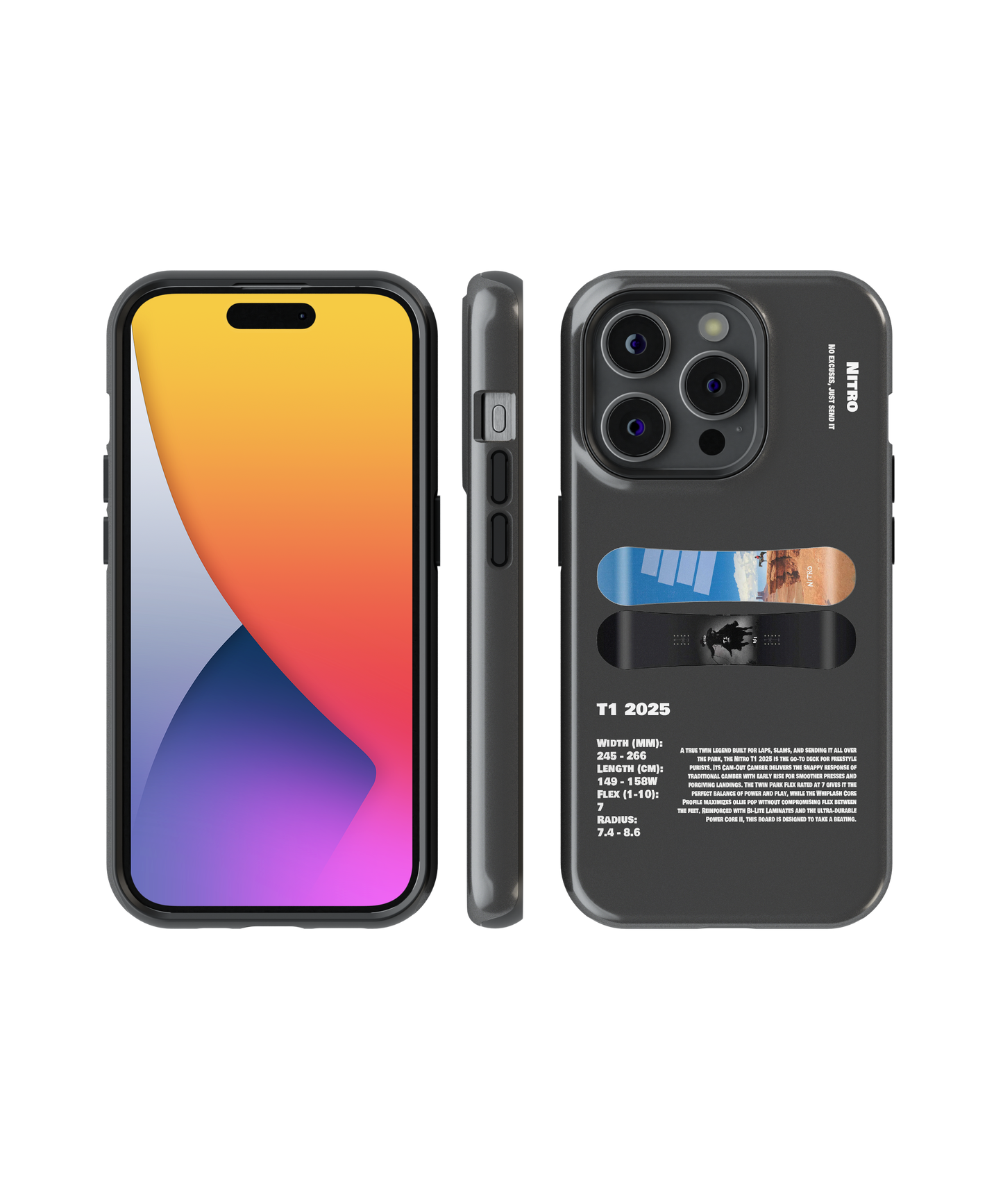 Nitro T1 2025 Snowboard Phone Case