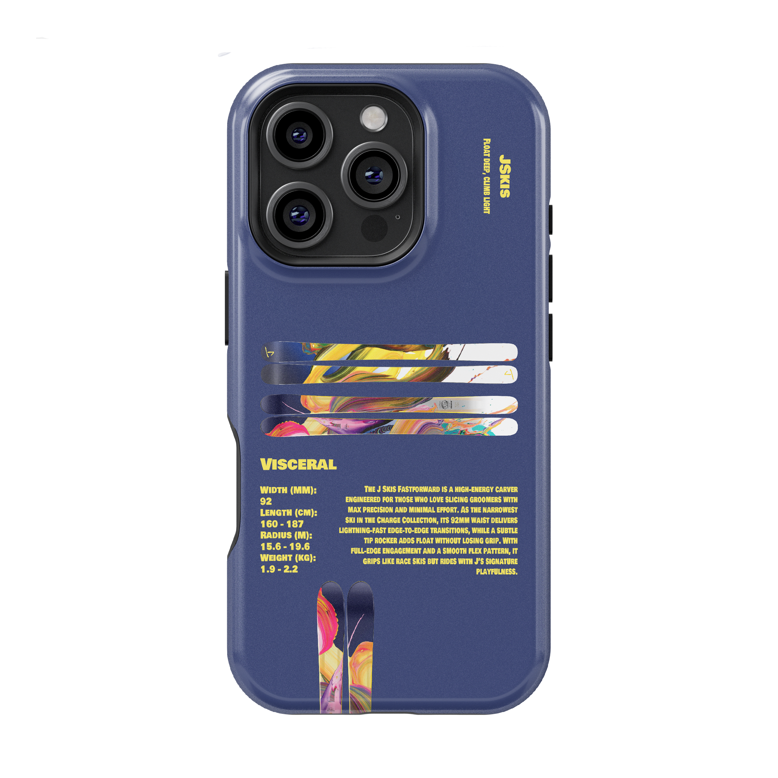 J Skis Phone Case - Visceral Ski Graphic Cover