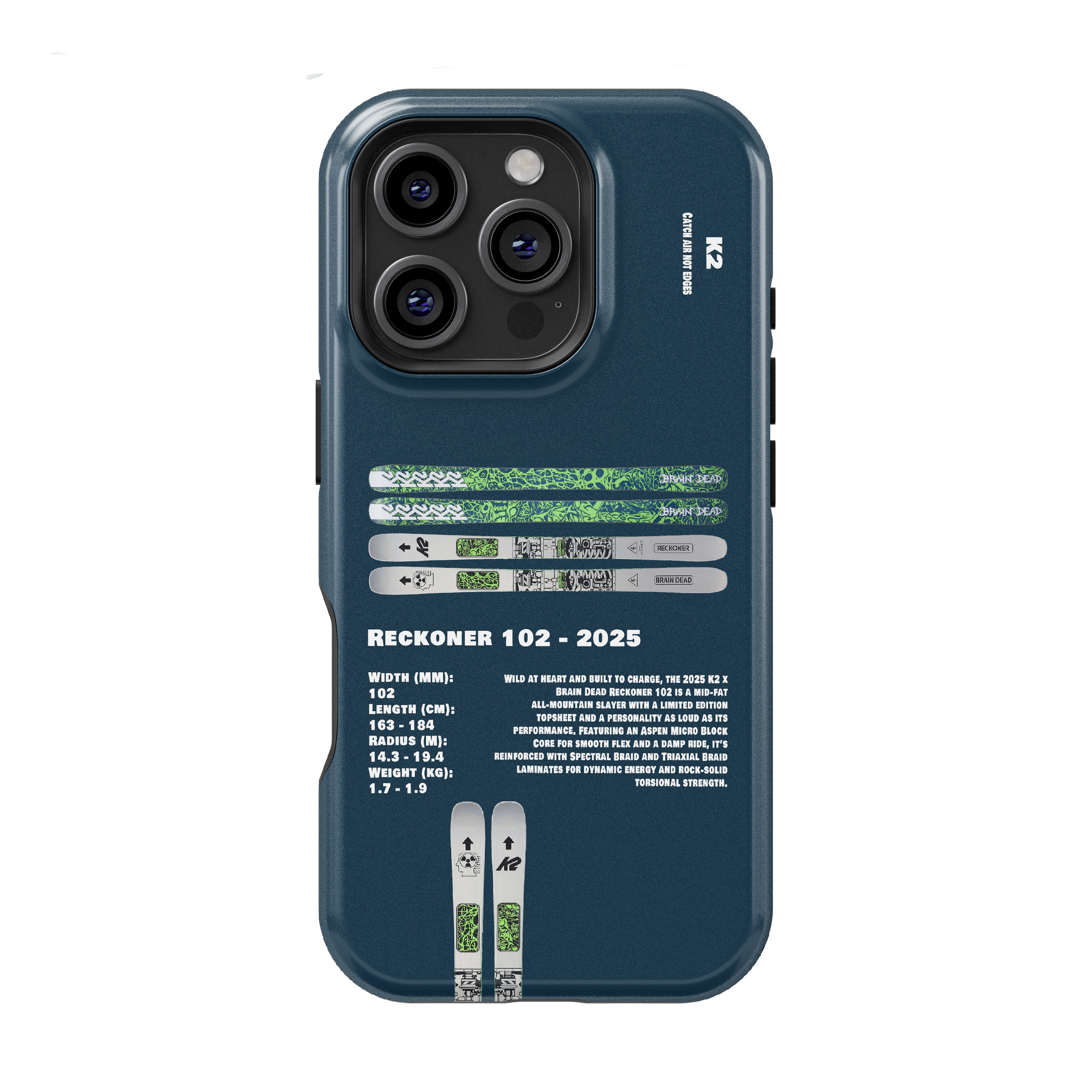 Étui de téléphone K2 Brain Dead Reckoner 102 2025 pour le ski