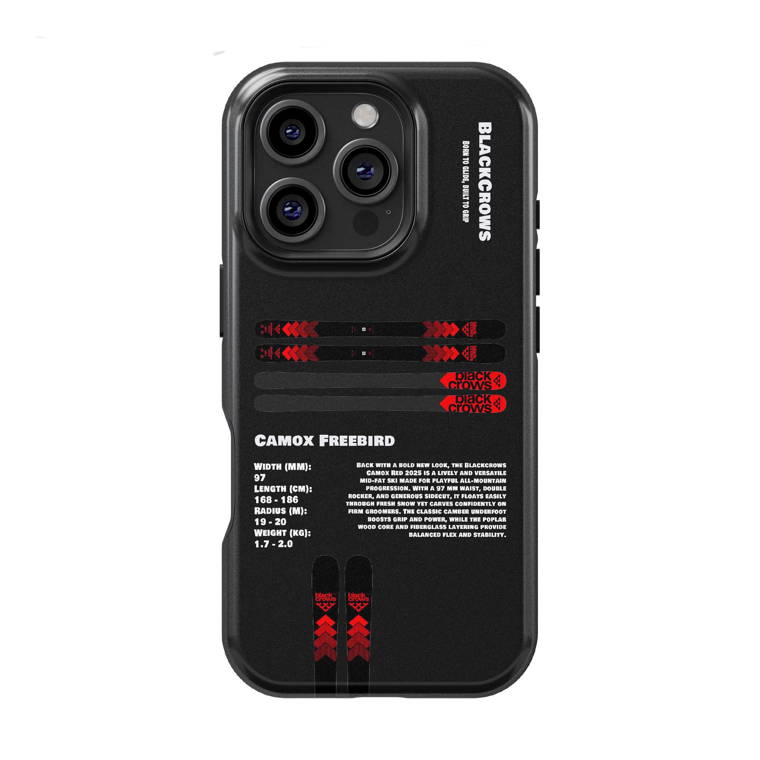 Étui de téléphone BlackCrows Camox Rouge 2025 pour le ski