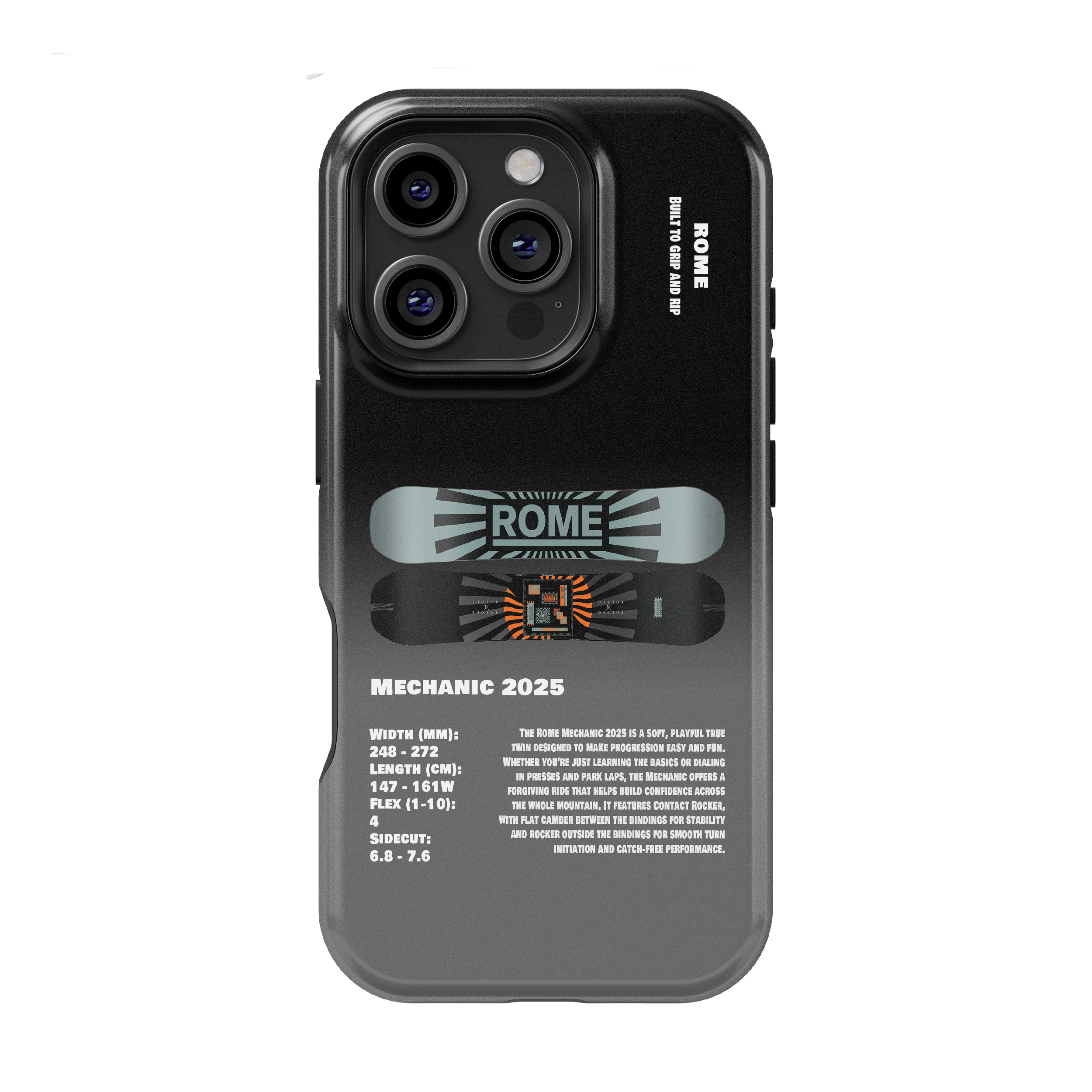 Rome Mechanic 2025 Snowboard Phone Case