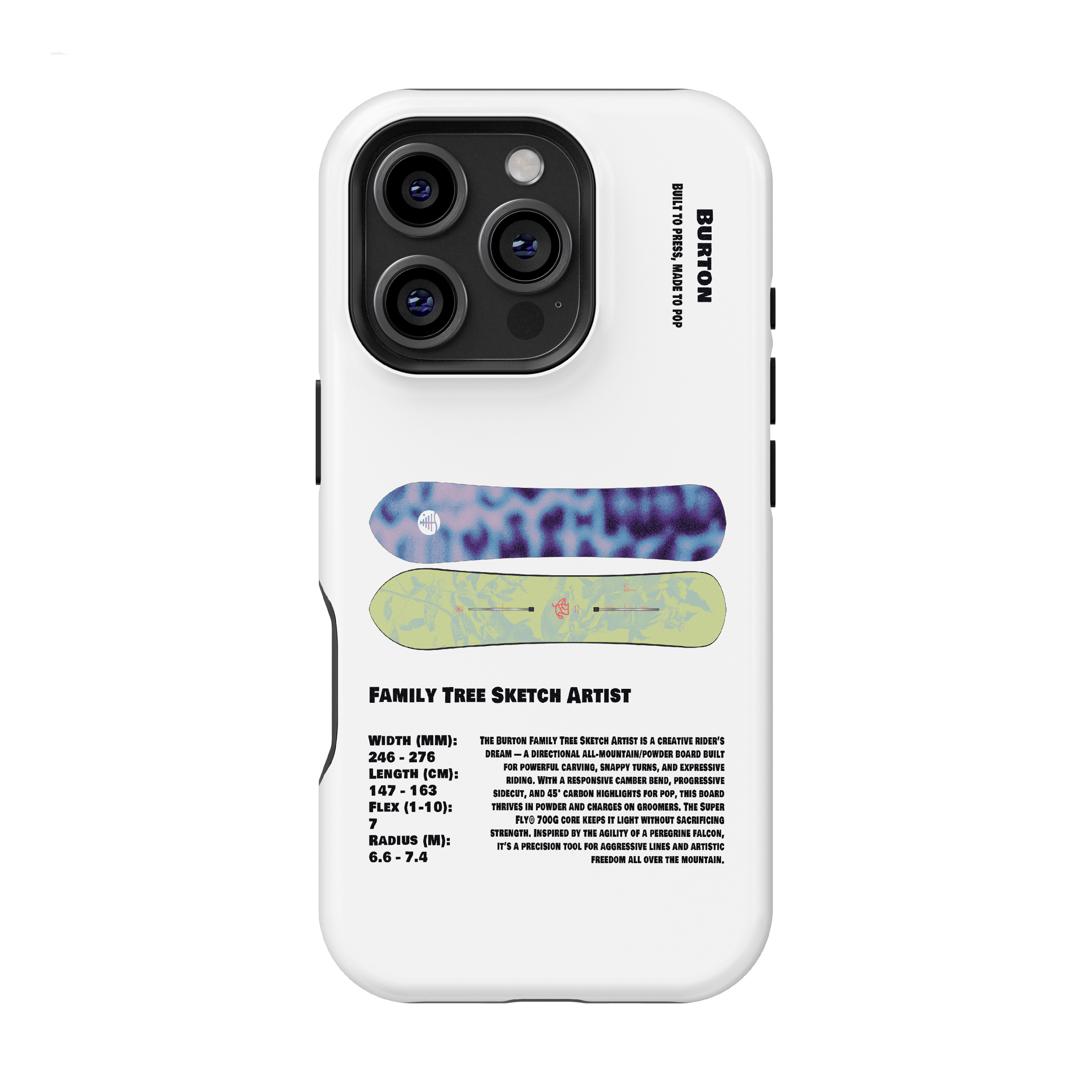 Étui de téléphone pour snowboard Burton Process Camber 2026