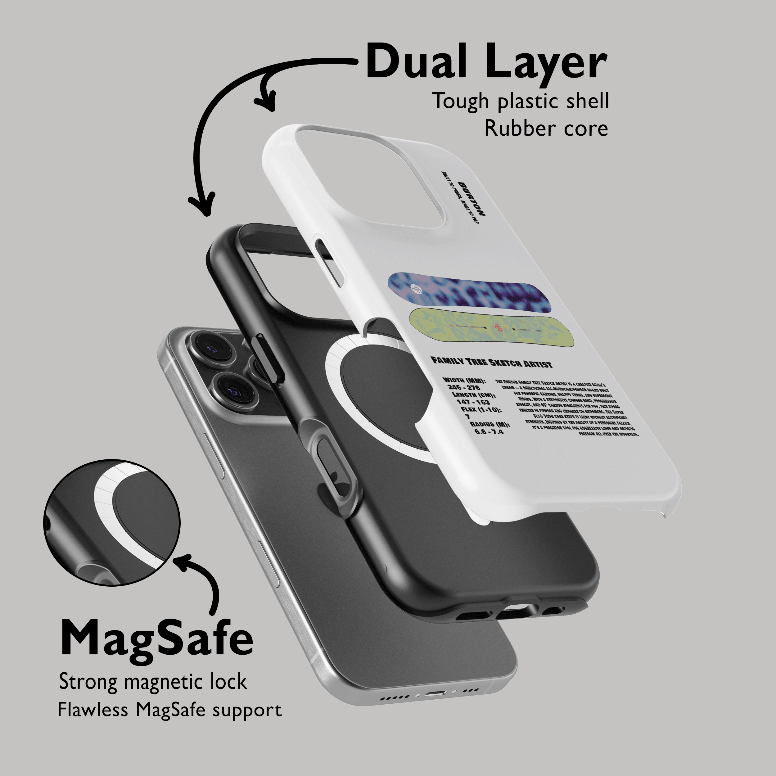 Étui de téléphone pour snowboard Burton Process Camber 2026