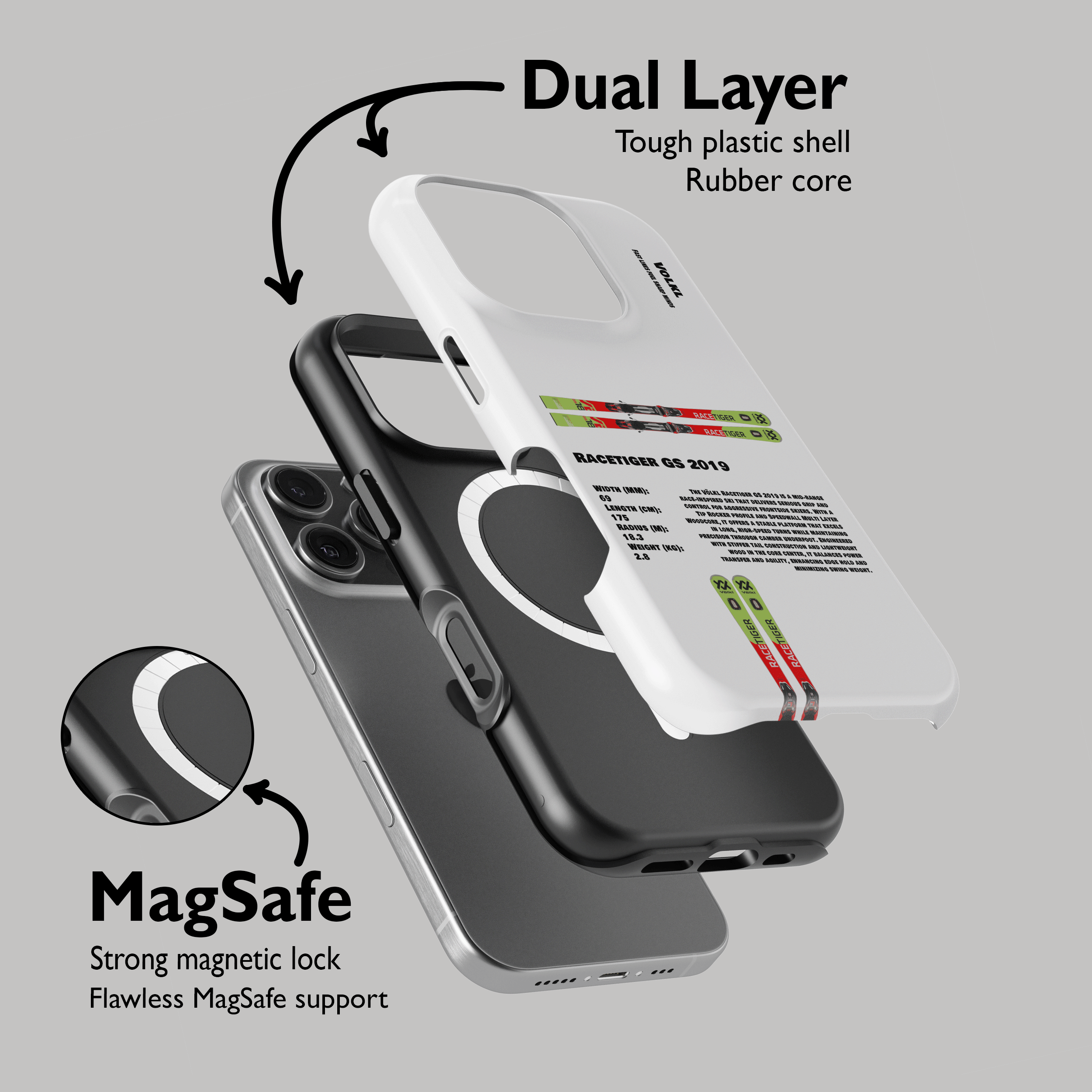 Étui de téléphone Volkl Racetiger GS 2019 pour le ski