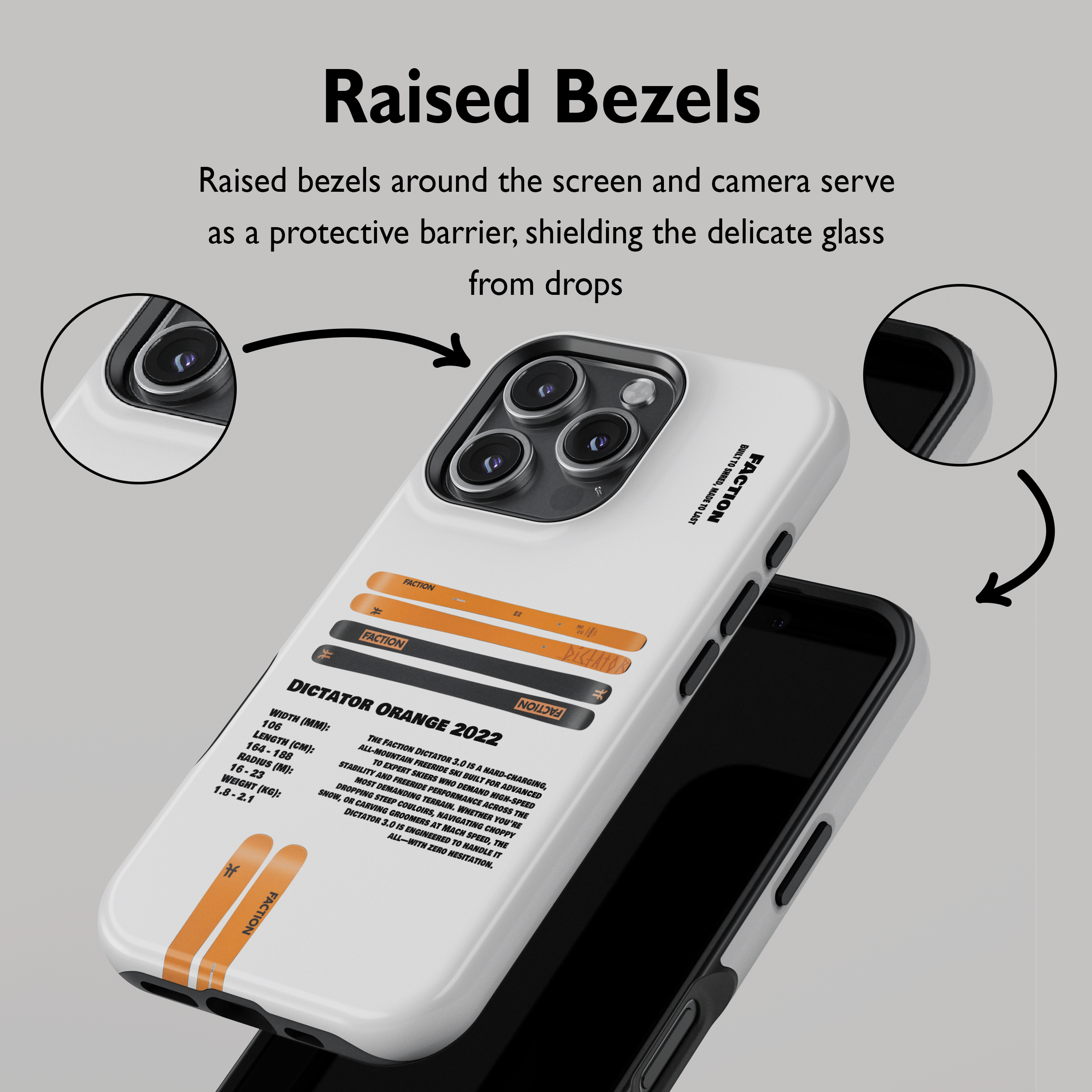 Faction Dictator Orange 2022 Ski Phone Case