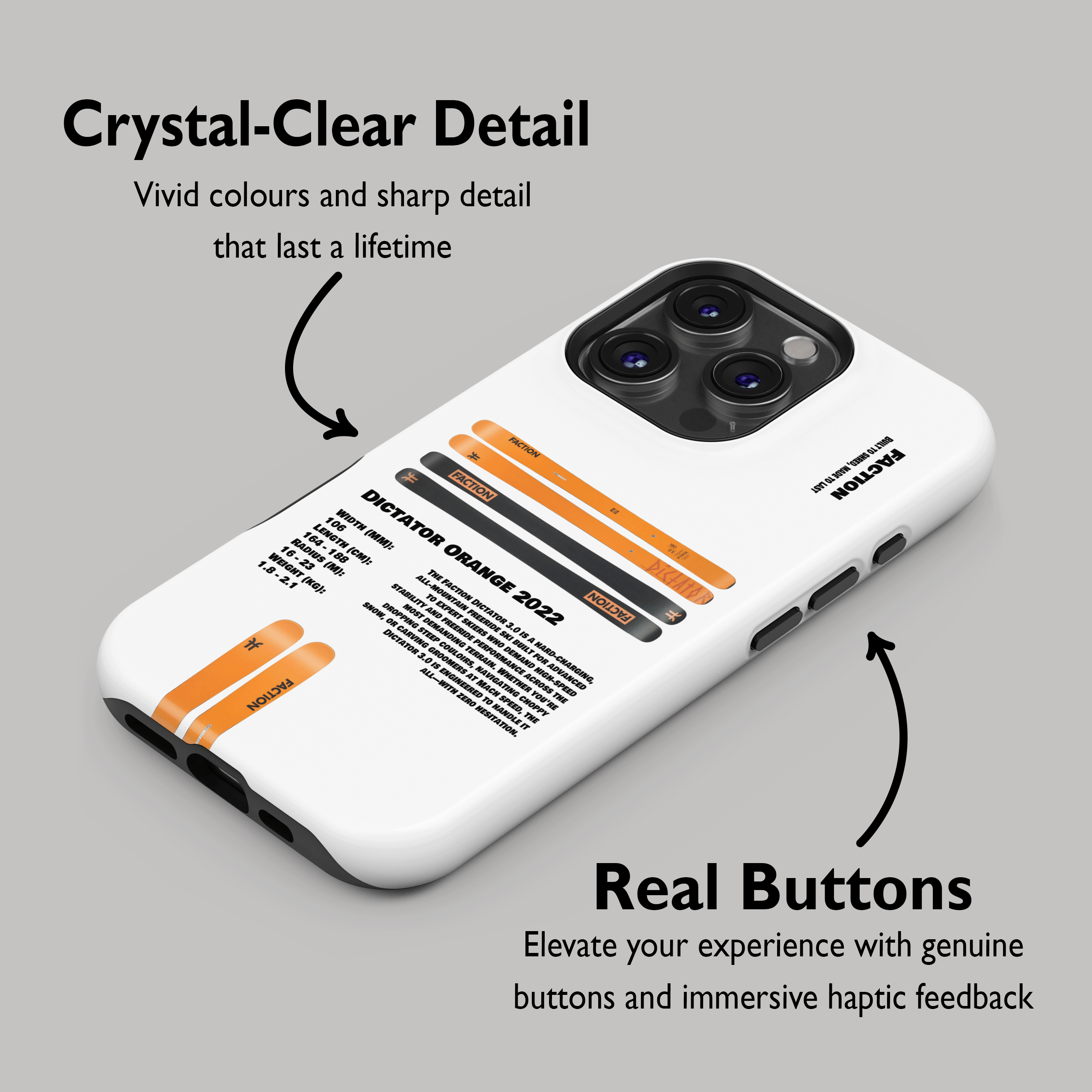 Faction Dictator Orange 2022 Ski Phone Case