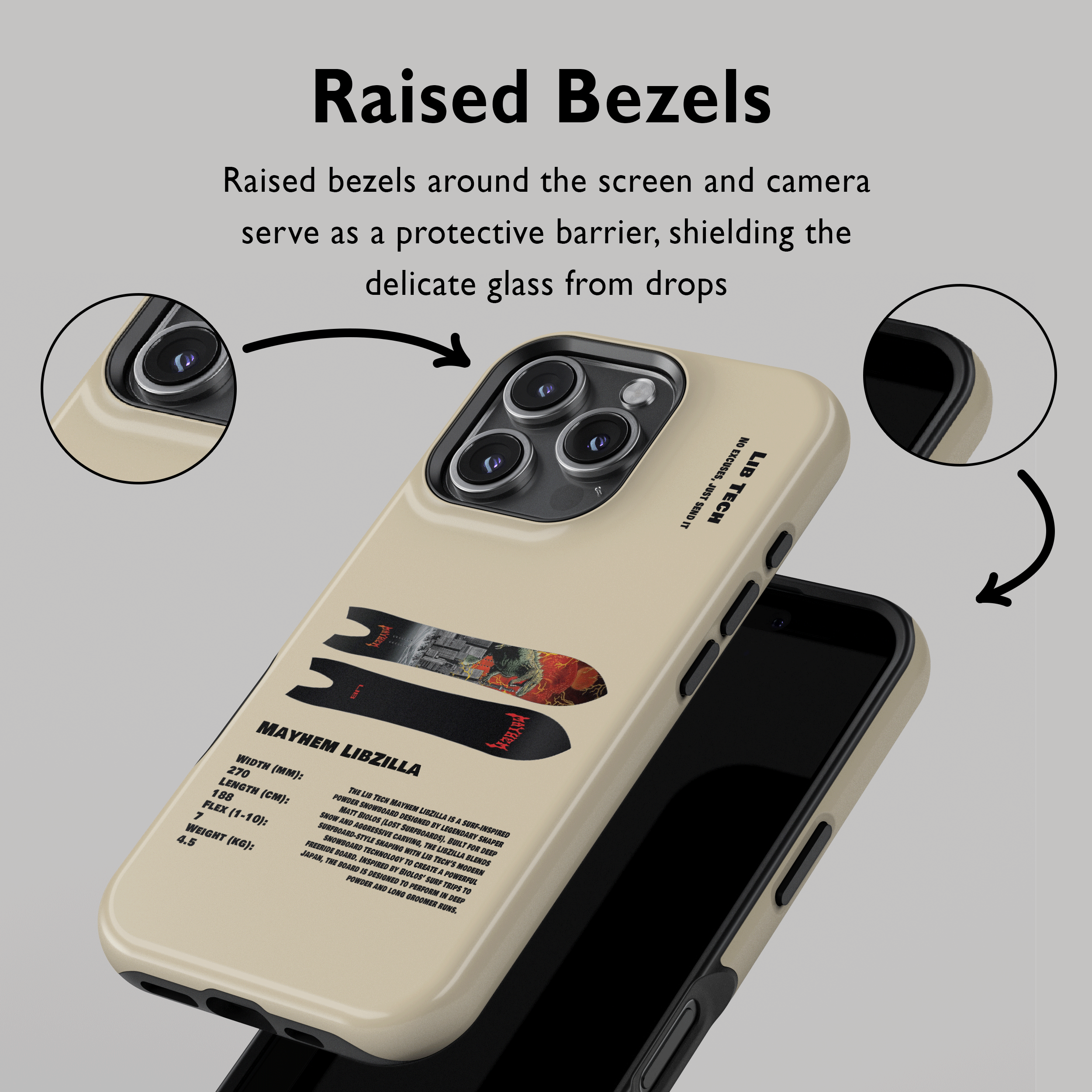Lib Tech Mayhem LibZilla Snowboard Phone Case