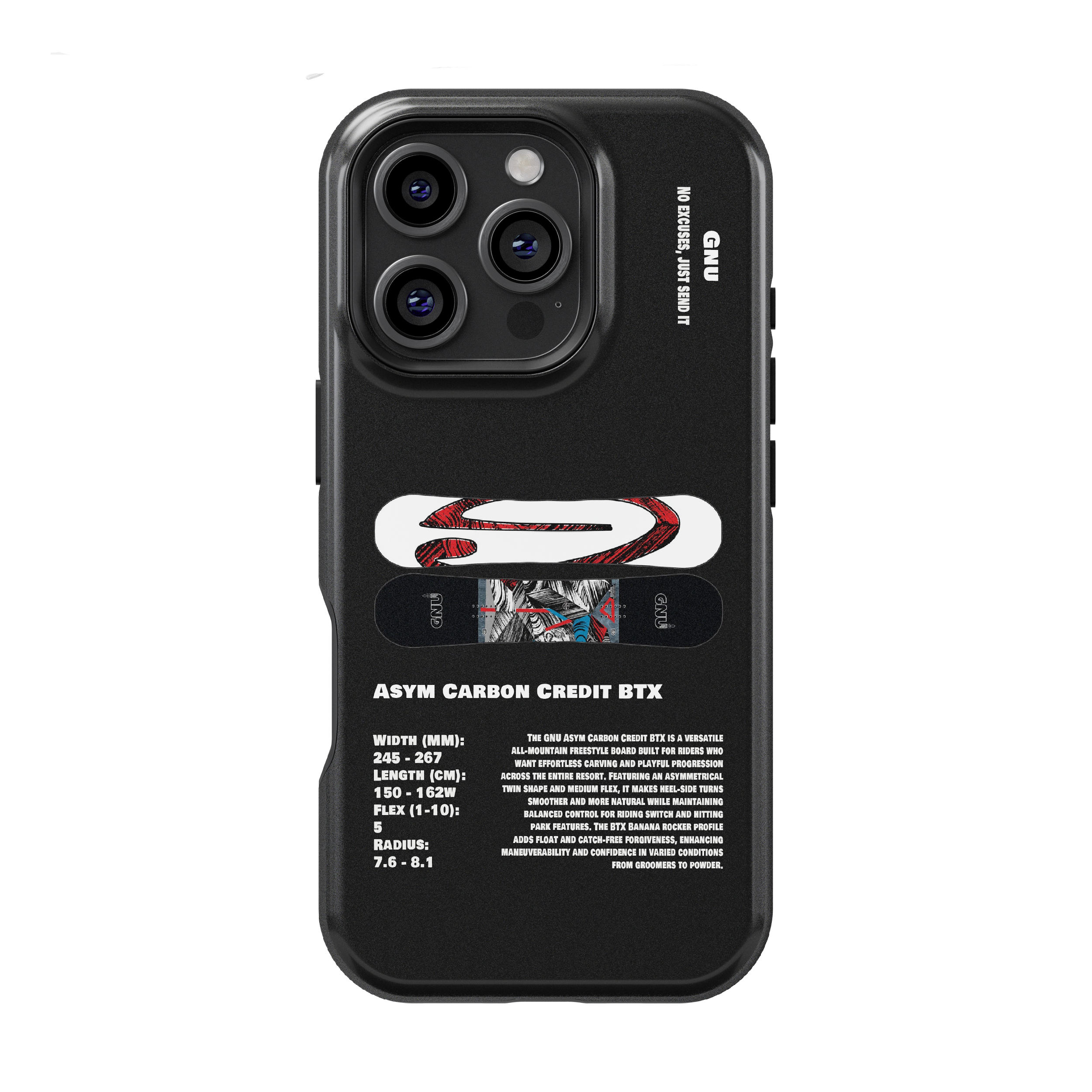 GNU Asym Carbon Credit BTX Snowboard Phone Case