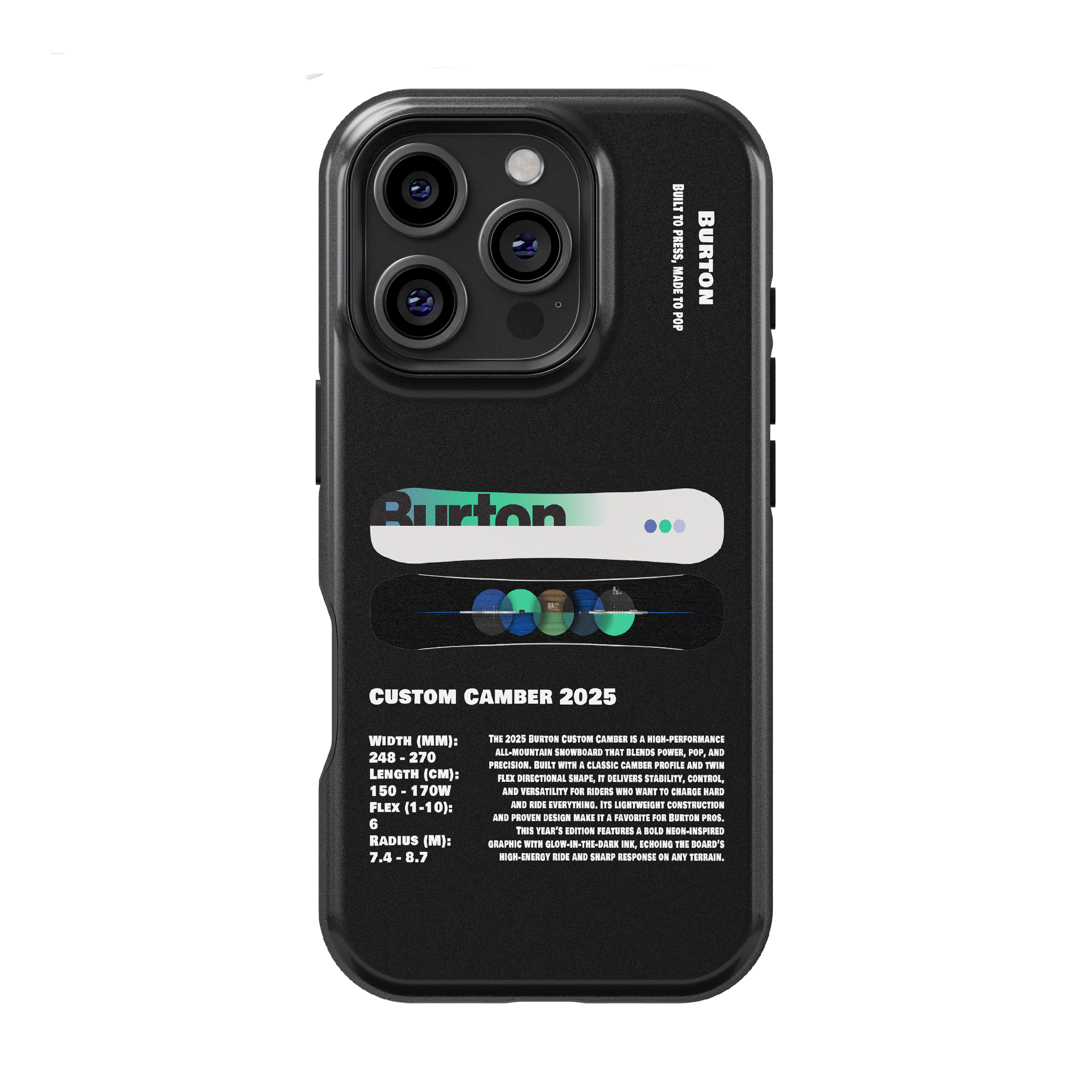 Étui de téléphone pour snowboard Burton Process Camber 2026