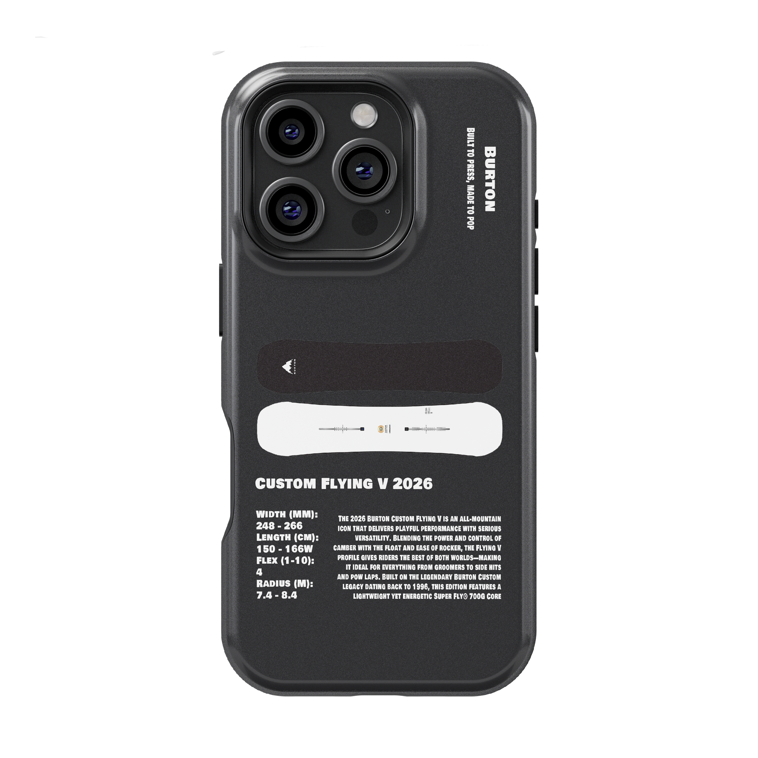 Étui de téléphone pour snowboard Burton Process Camber 2026