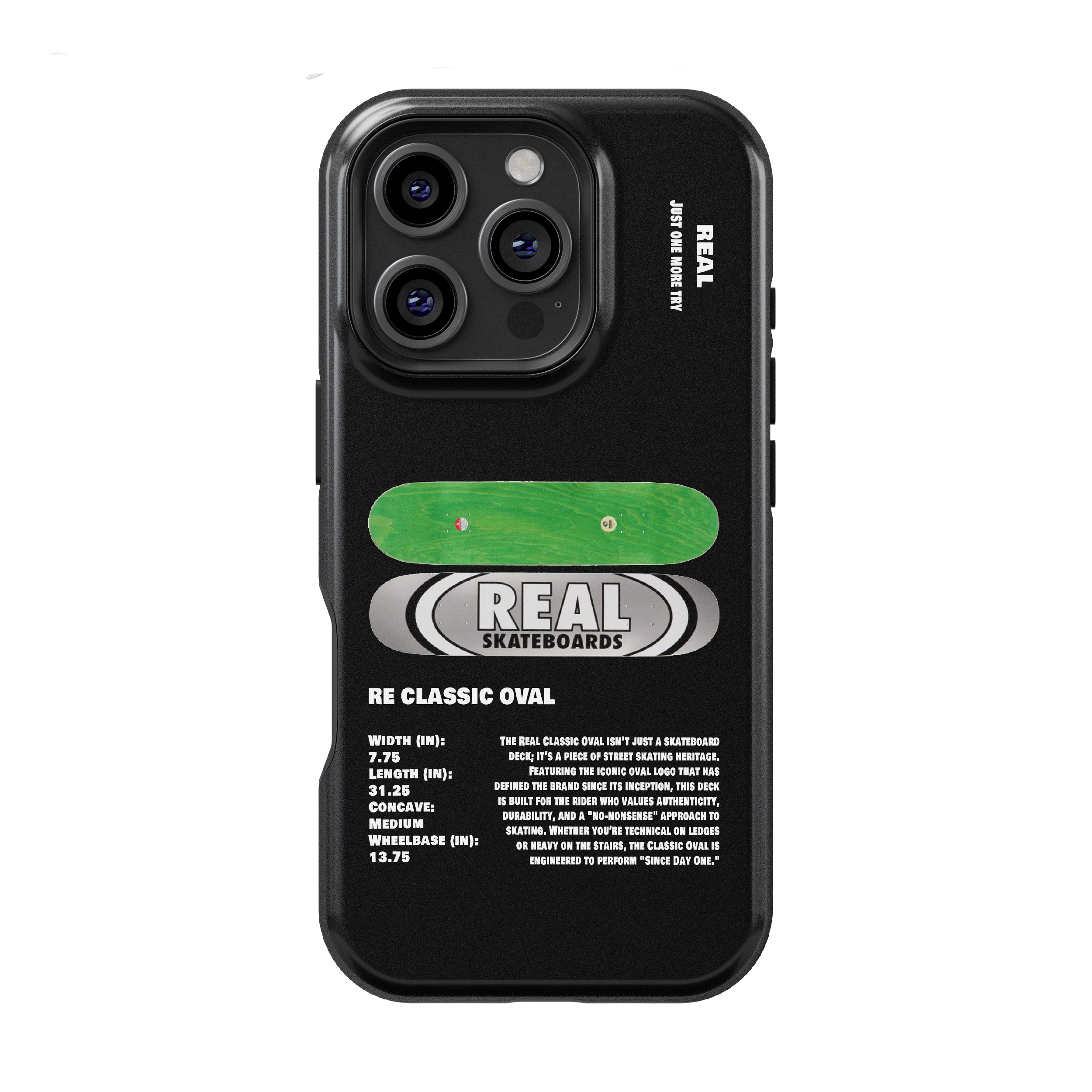 Real Re Classic Oval Skateboard Phone Case