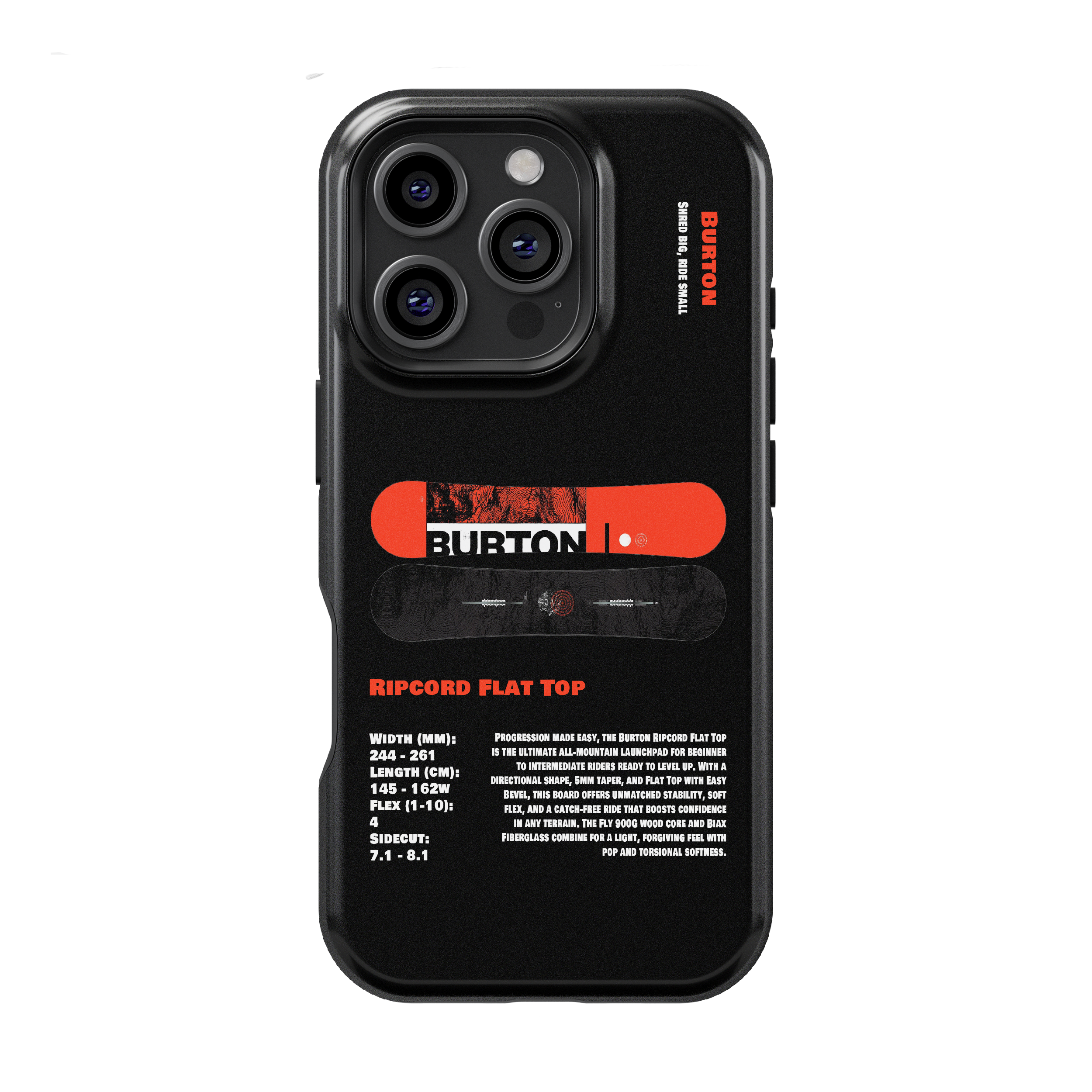 Burton Ripcord Flat Top Snowboard Phone Case
