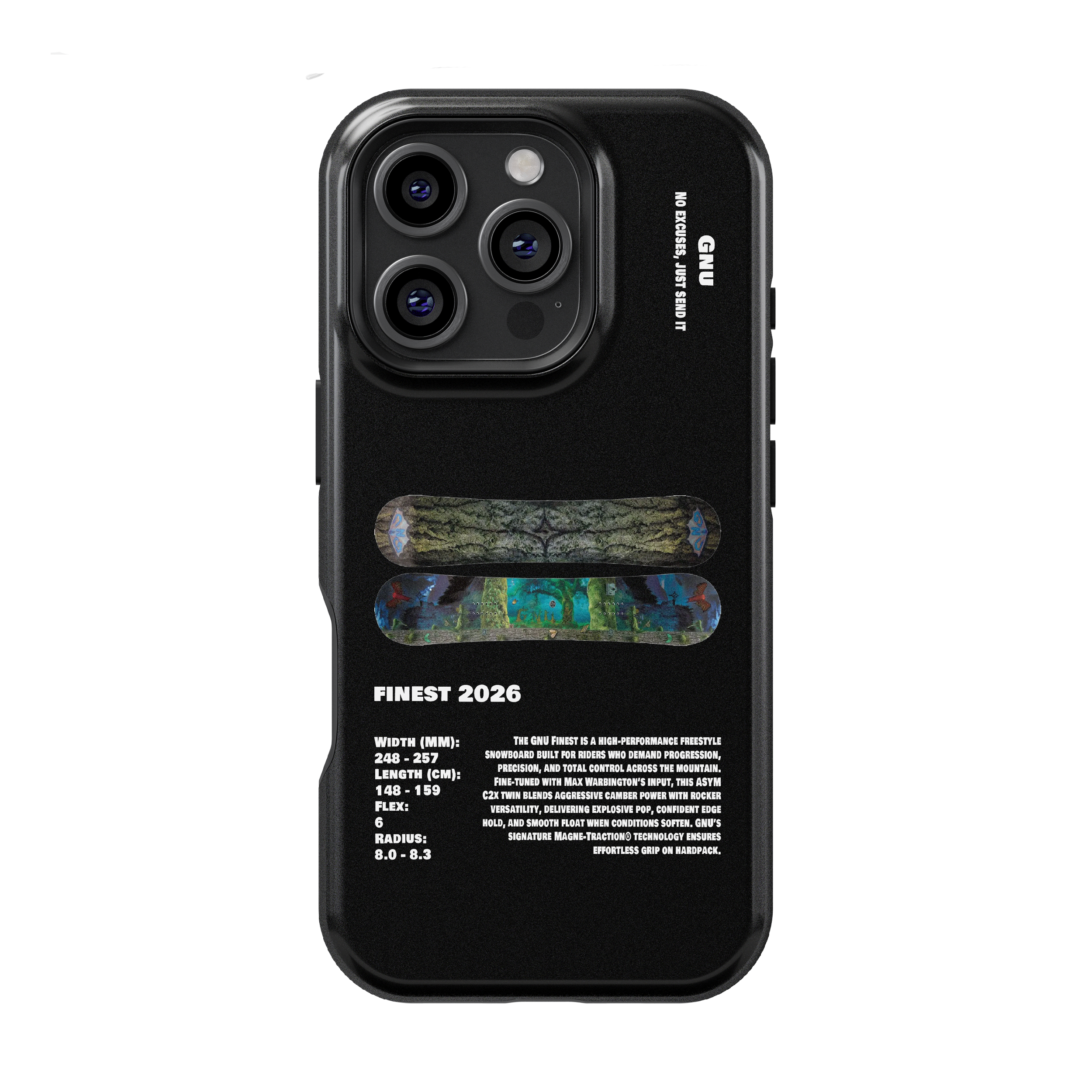 GNU FINEST Snowboard Phone Case
