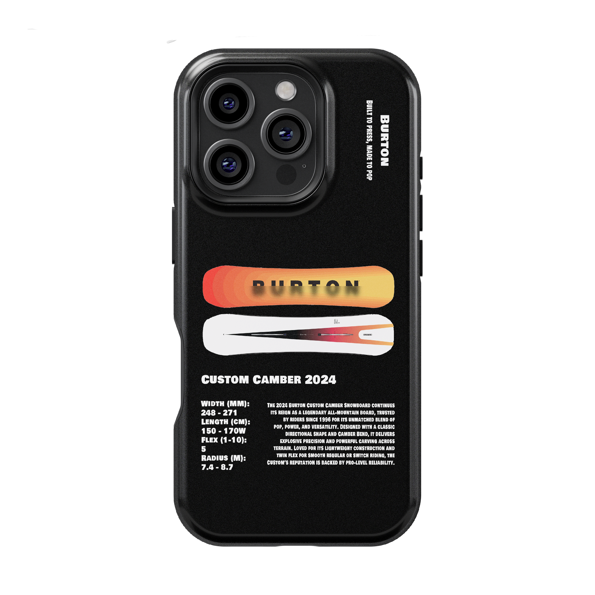 Étui de téléphone pour snowboard Burton Process Camber 2026