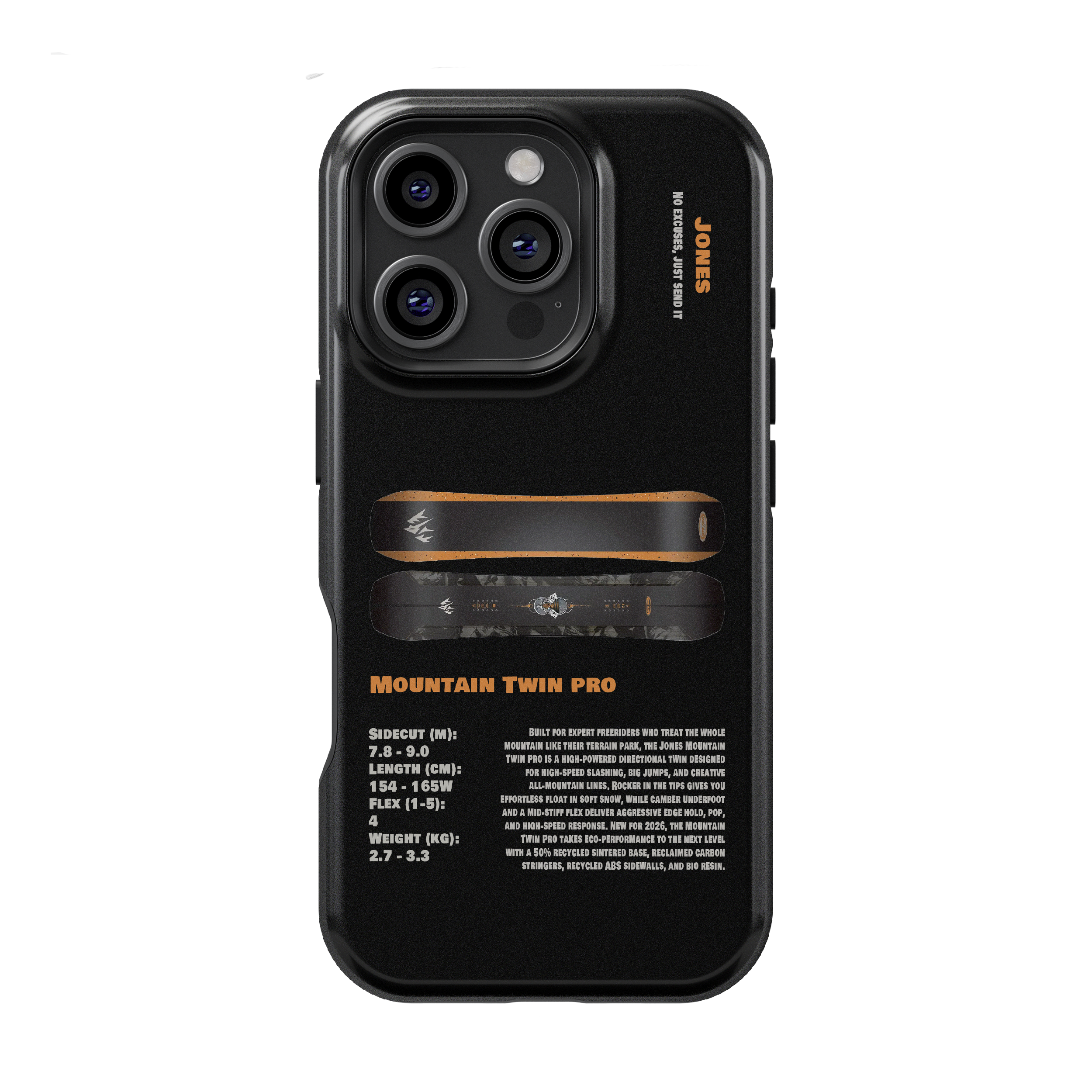Jones Mountain Twin Pro Snowboard Phone Case