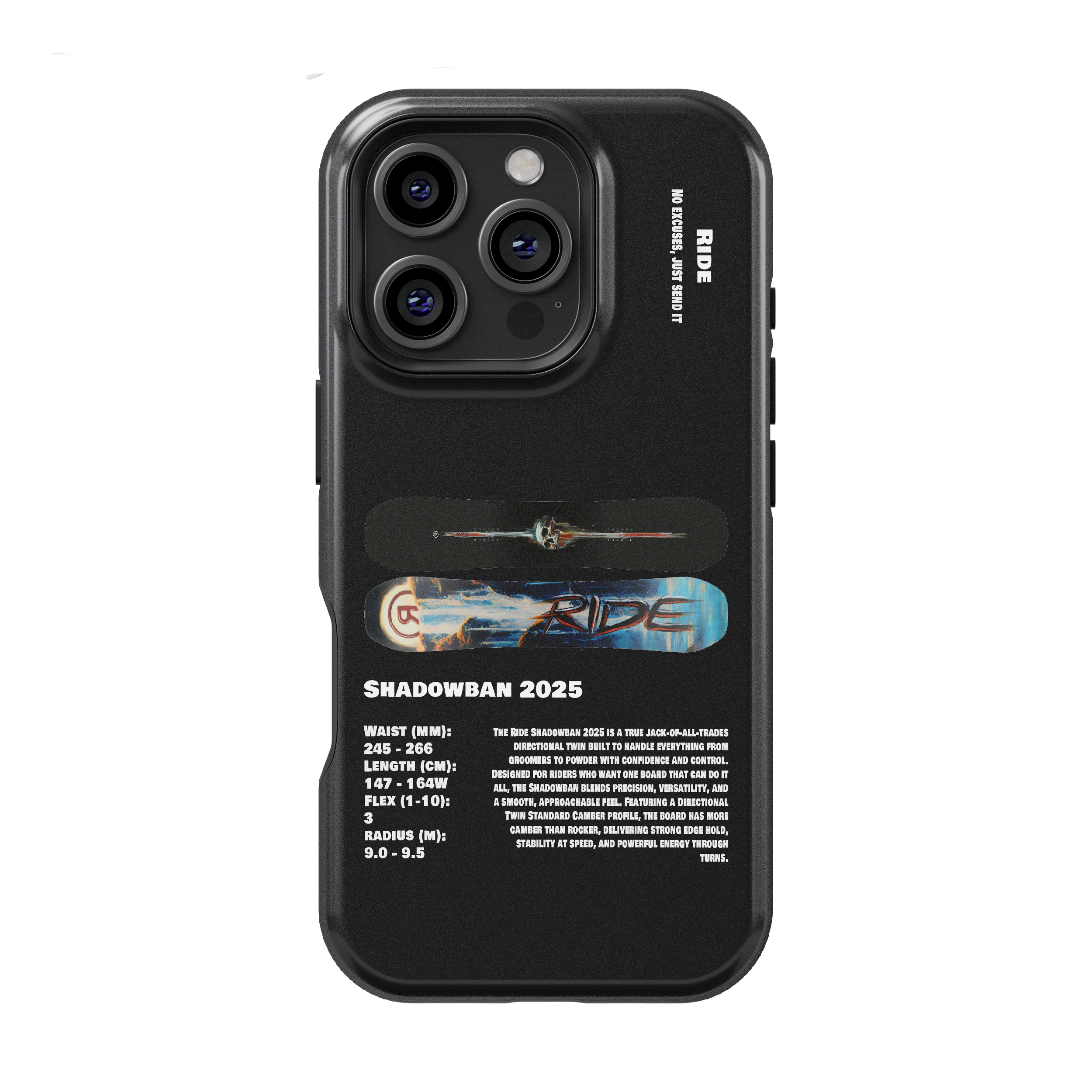 Ride Shadowban 2025 Snowboard Phone Case