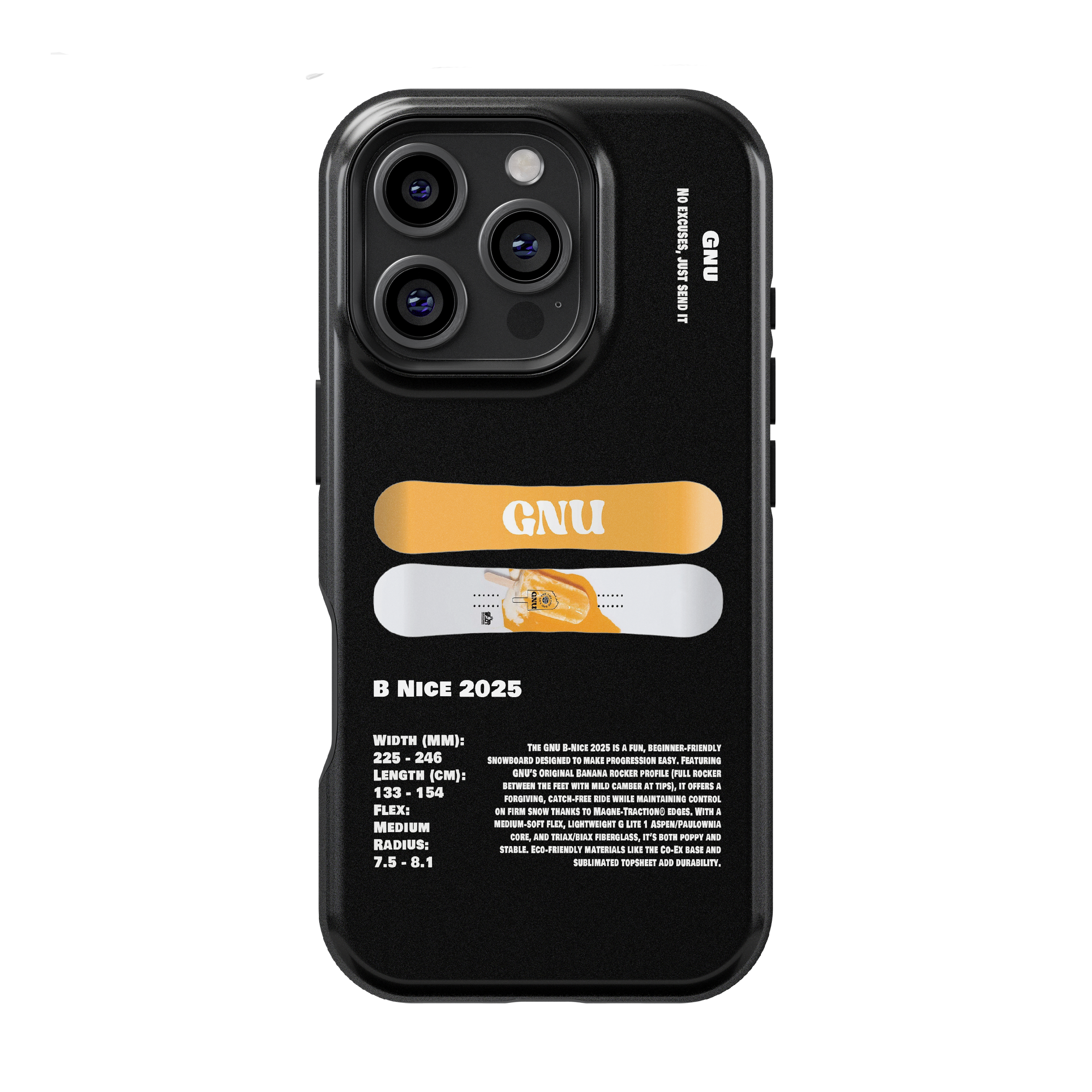 GNU B Nice 2025 Snowboard Phone Case
