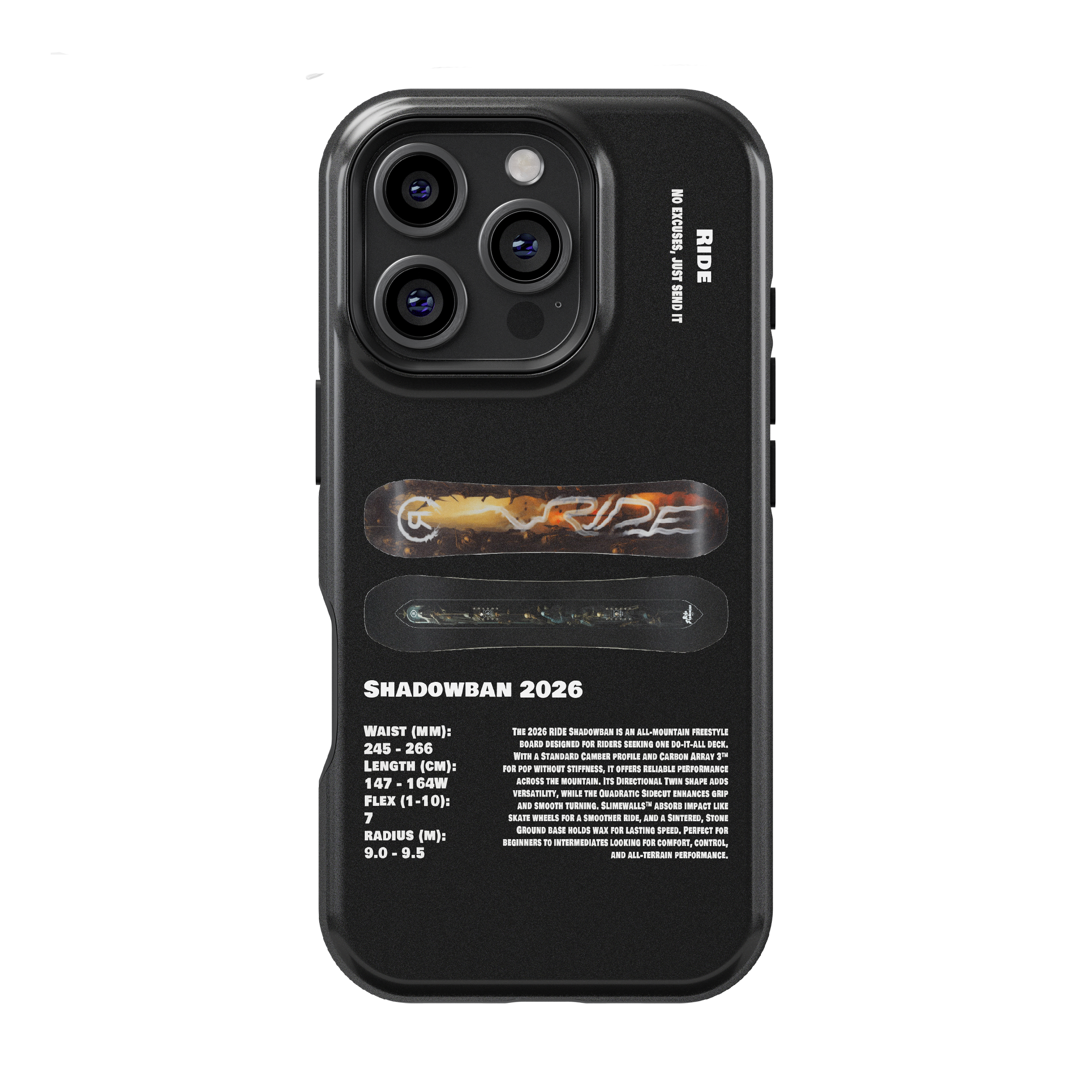 Ride Shadowban 2026 Snowboard Phone Case