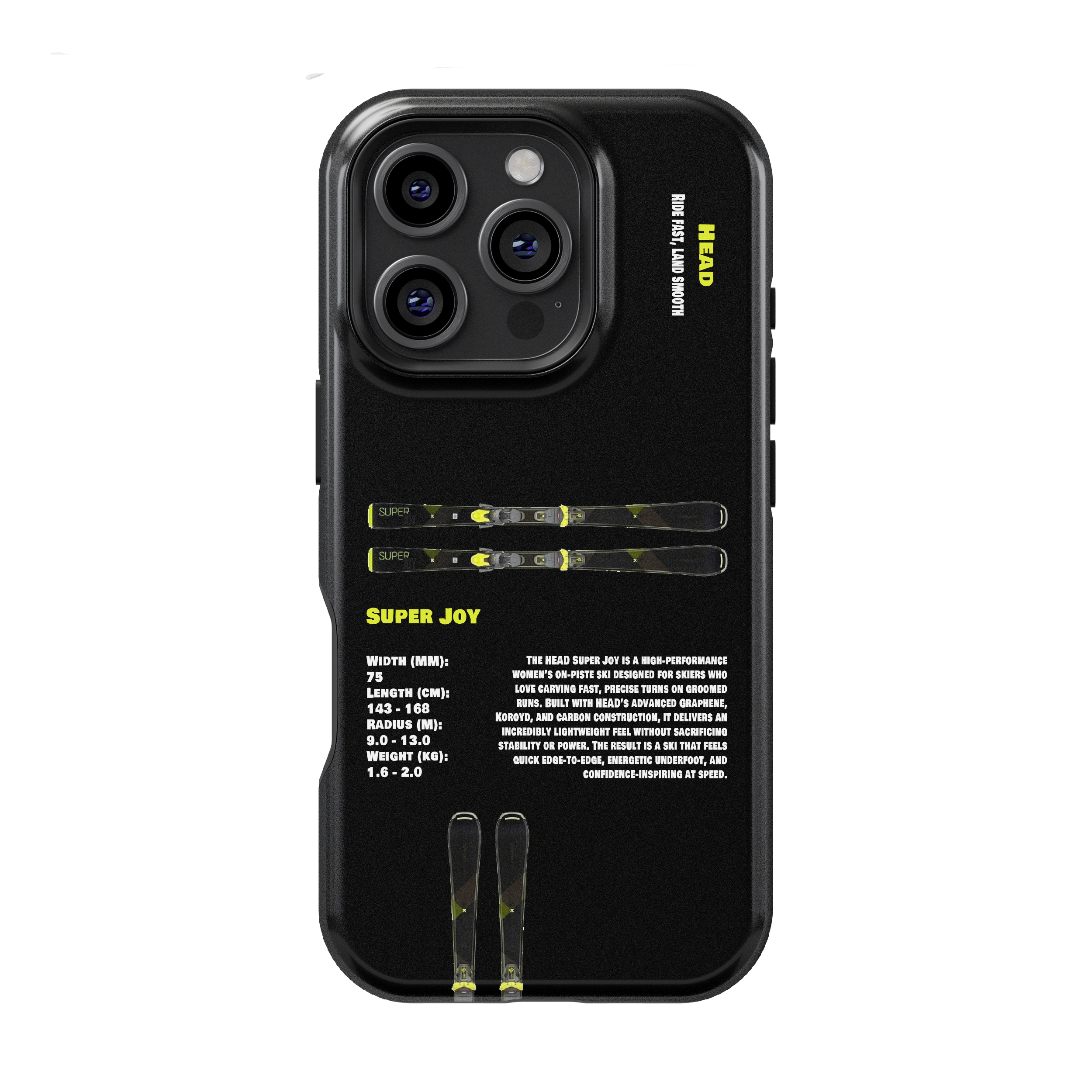 Head Super Joy Ski Phone Case