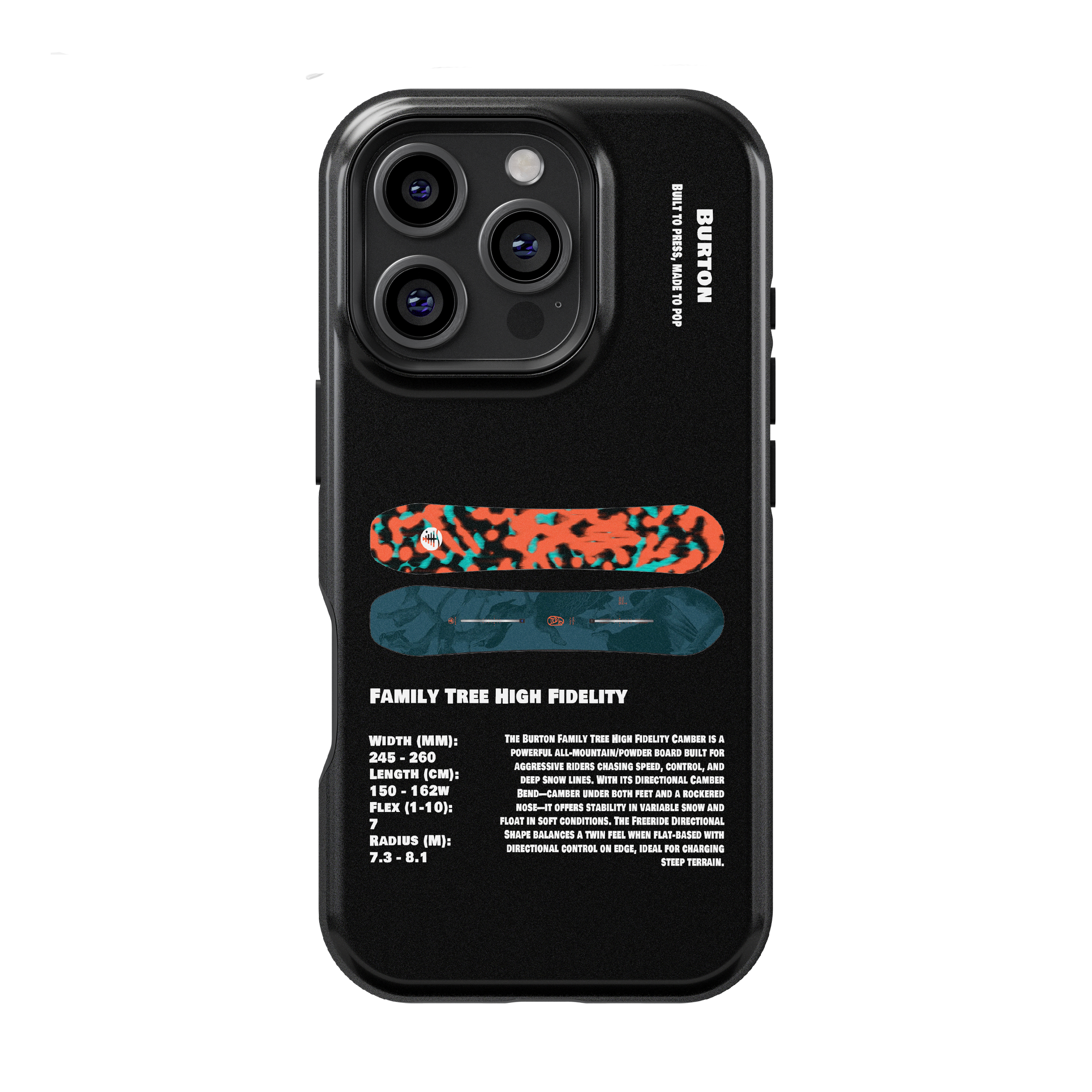 Burton Family Tree High Fidelity Camber Snowboard Phone Case