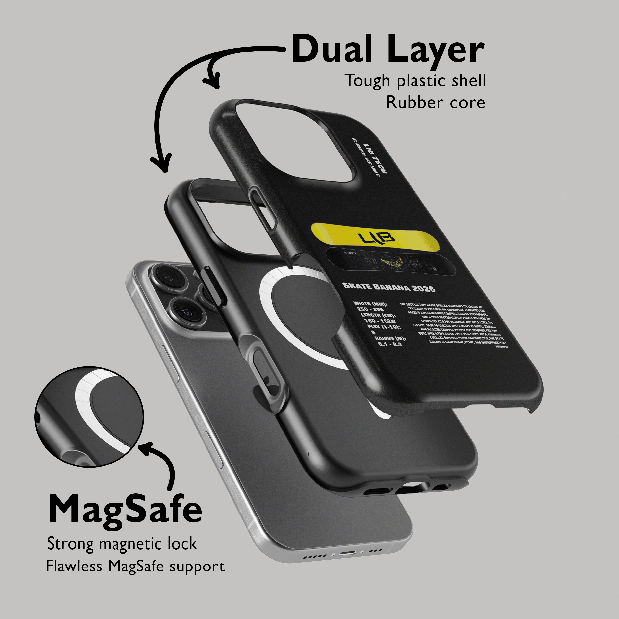 Lib Tech Skate Banana Snowboard Phone Case