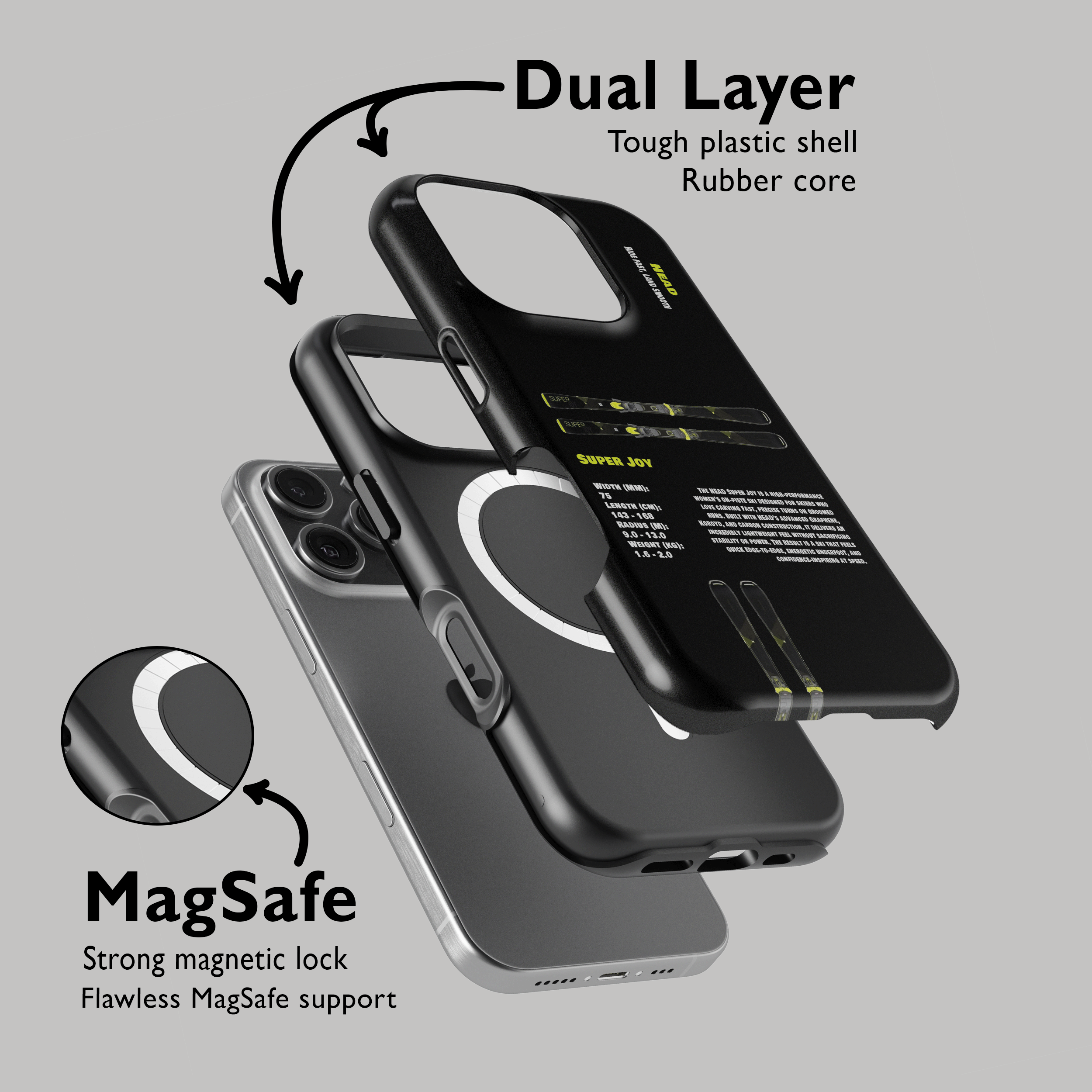 Head Super Joy Ski Phone Case