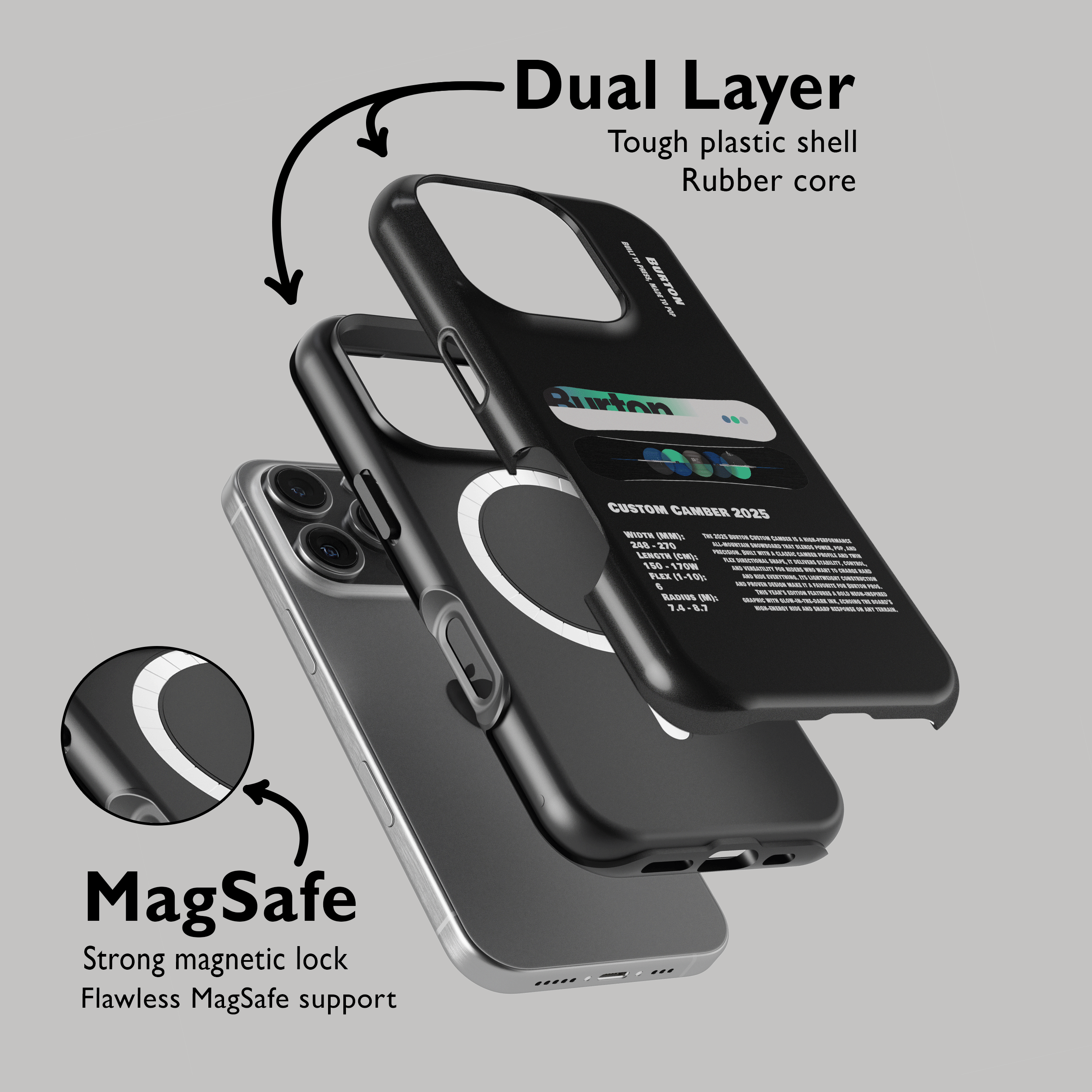 Étui de téléphone pour snowboard Burton Process Camber 2026