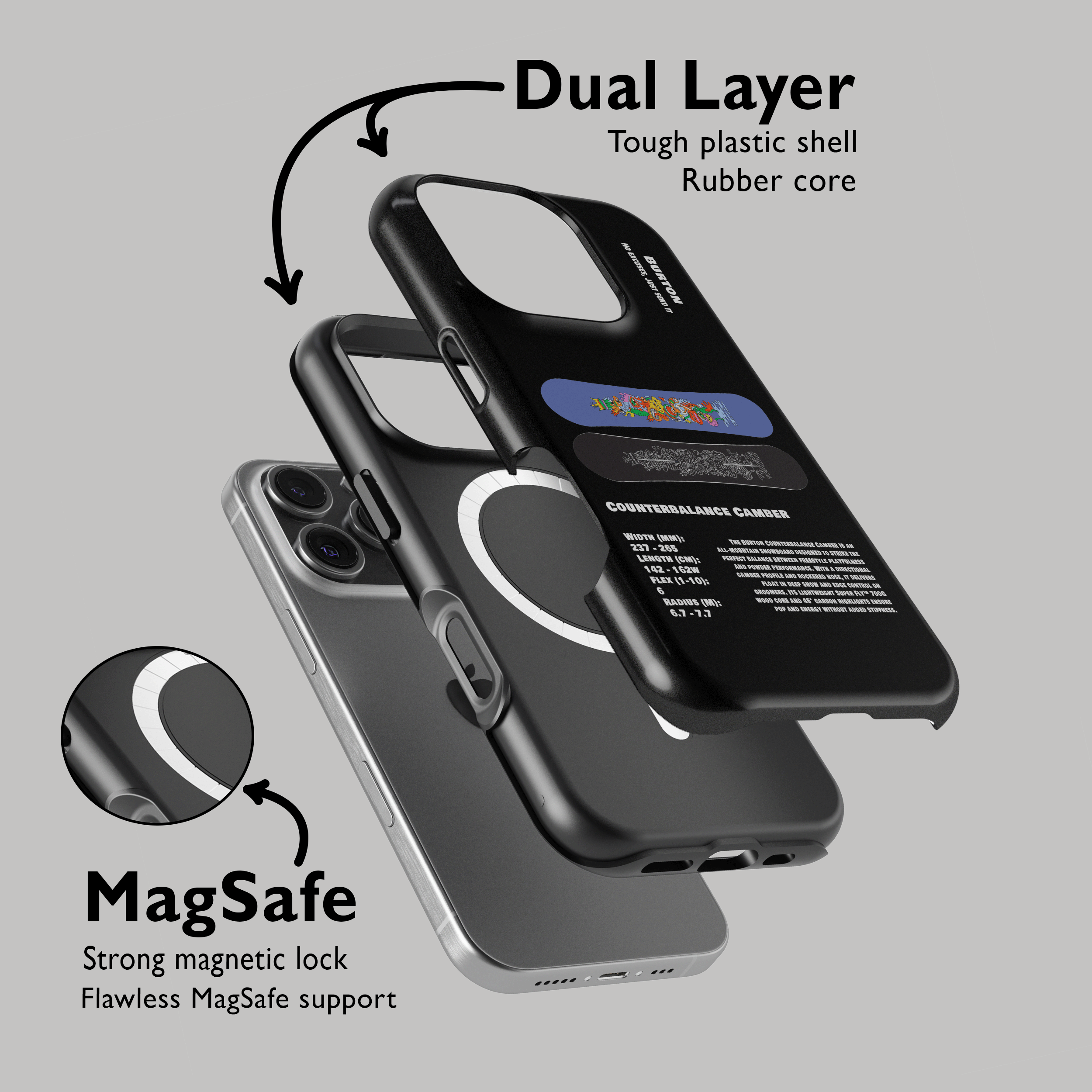 Étui de téléphone pour snowboard Burton Process Camber 2026