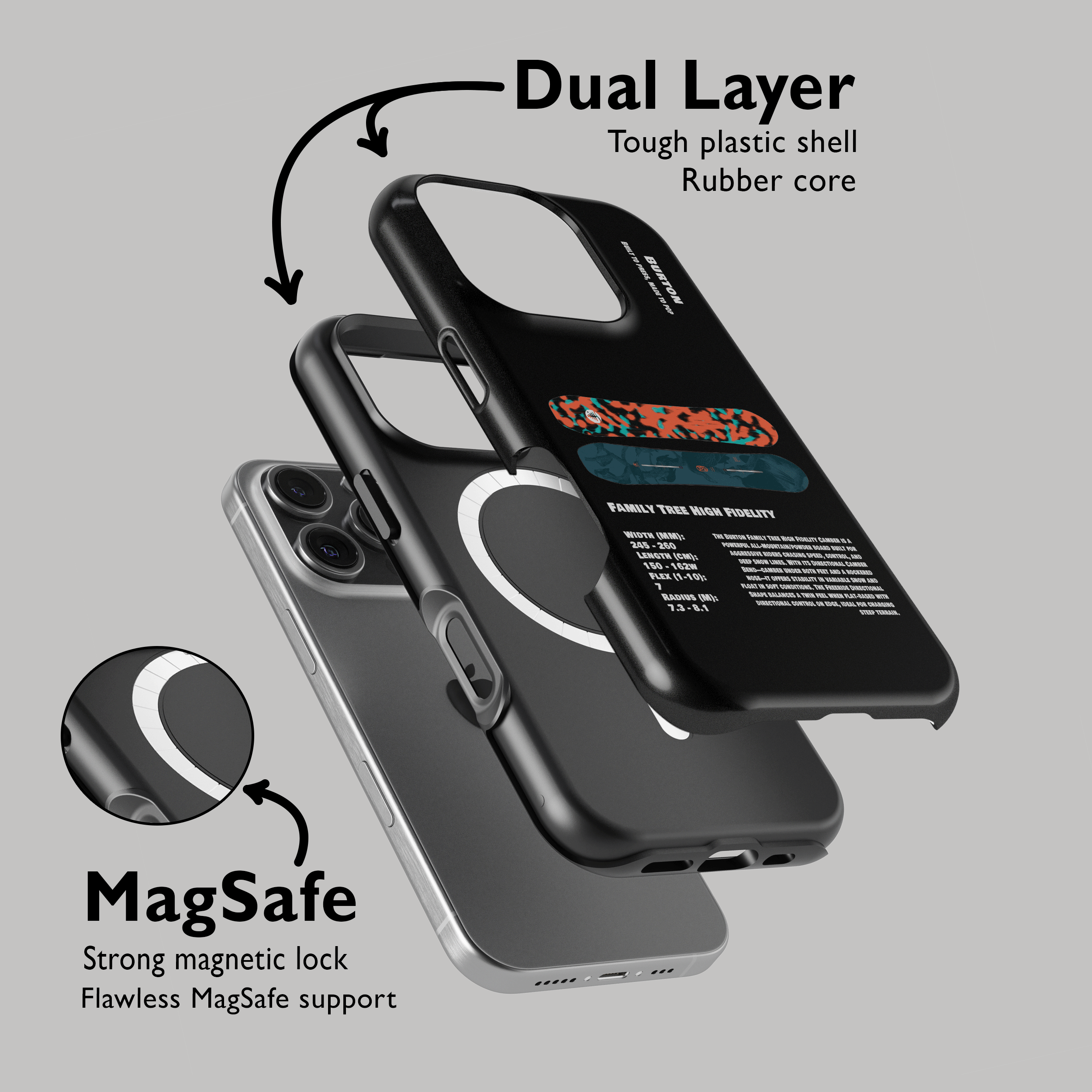 Burton Family Tree High Fidelity Camber Snowboard Phone Case