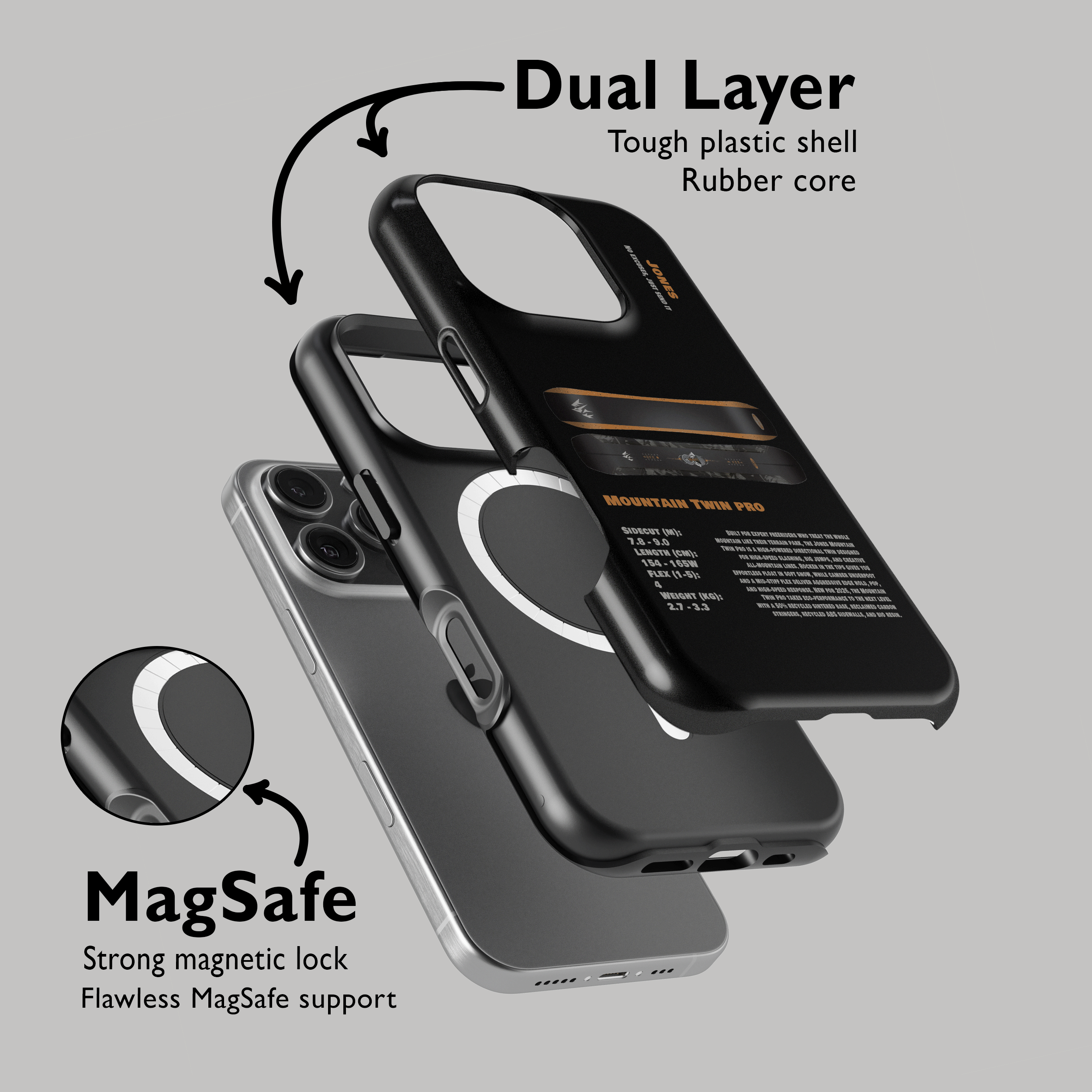Jones Mountain Twin Pro Snowboard Phone Case