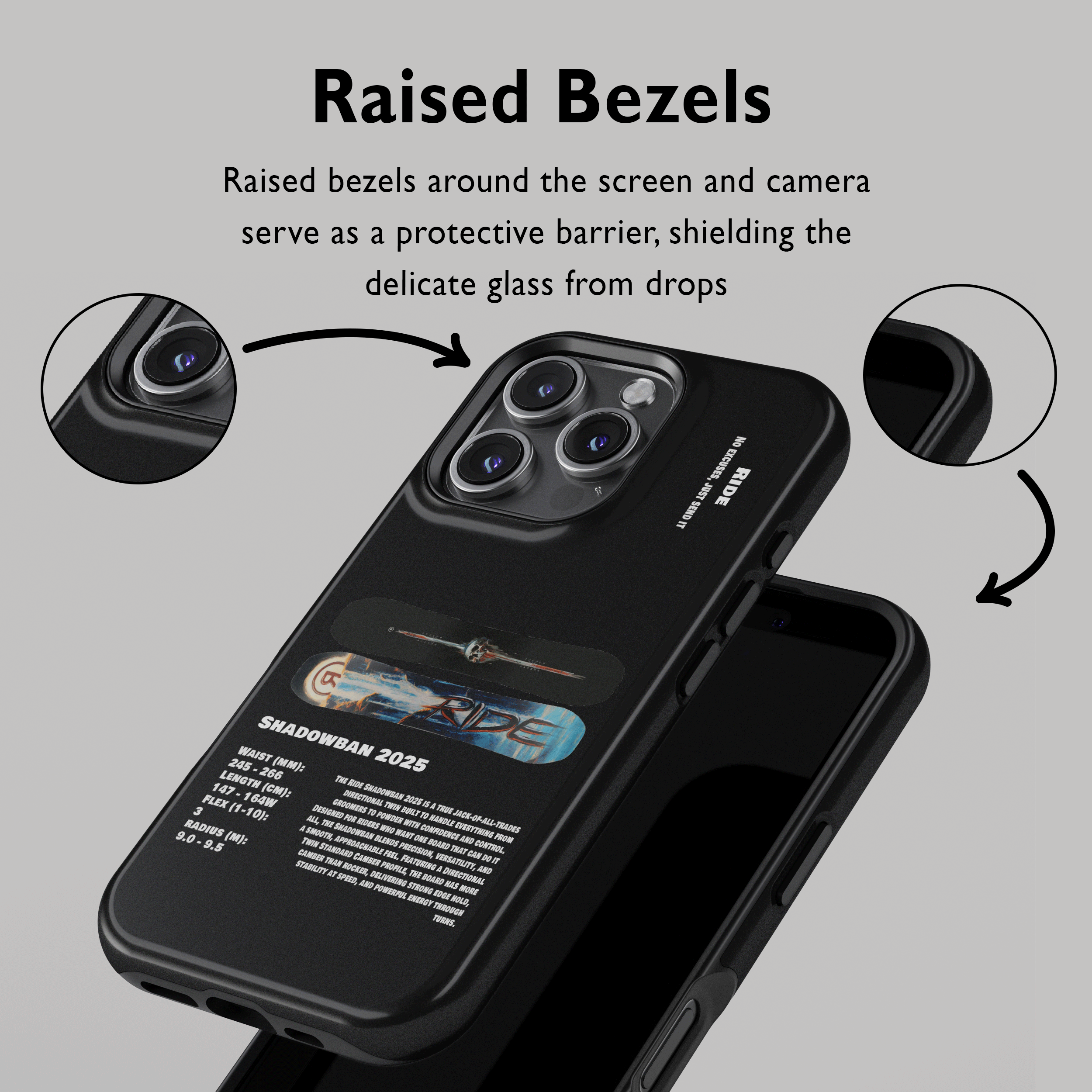 Ride Shadowban 2025 Snowboard Phone Case