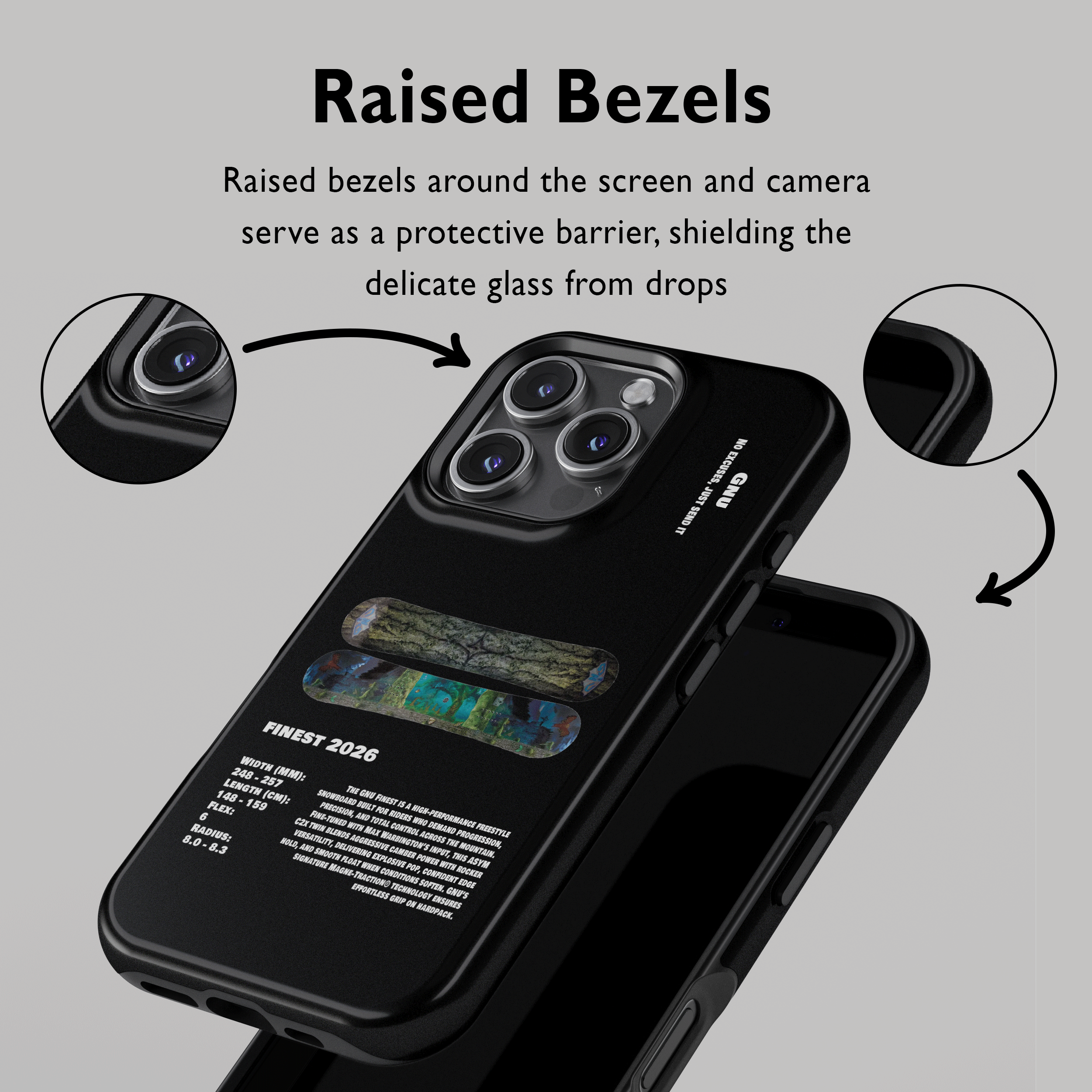 GNU FINEST Snowboard Phone Case